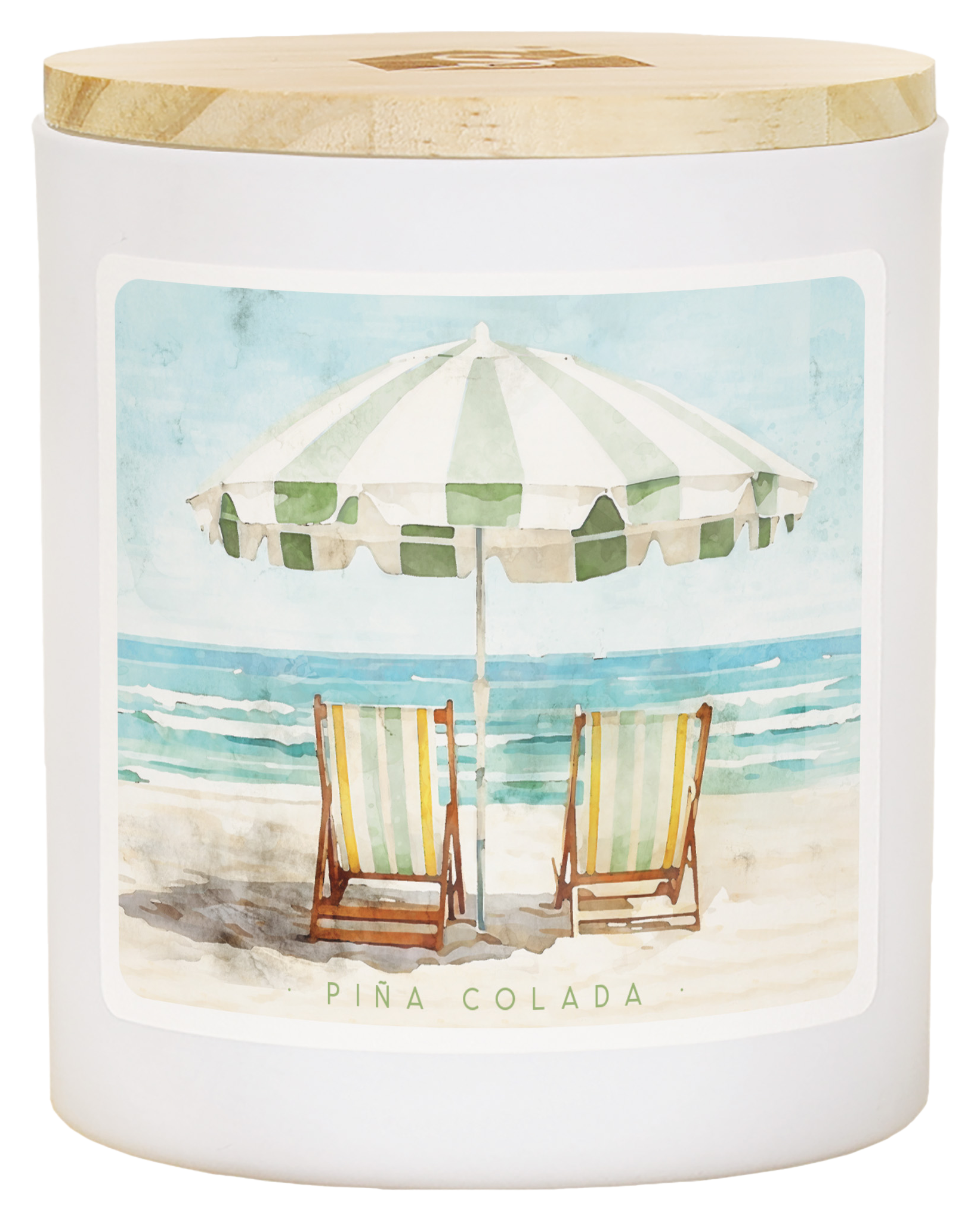 Image of Sincere Surroundings Beach Chairs Umbrella 2-Wick Candle