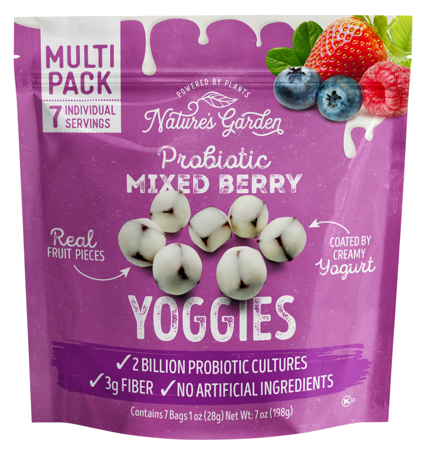 Image of Nature's Garden Mixed Berry Probiotic Yoggies Fruit Snacks