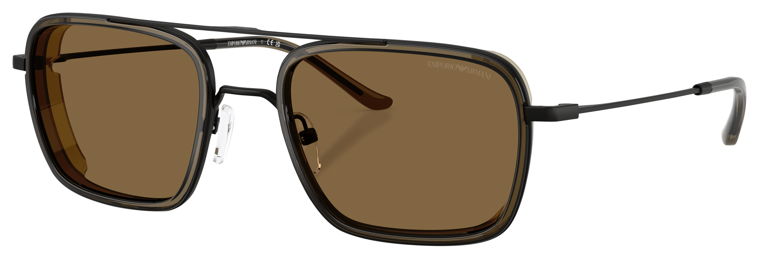 Image of Emporio Armani EA2162 Sunglasses - Matte Black/Dark Green