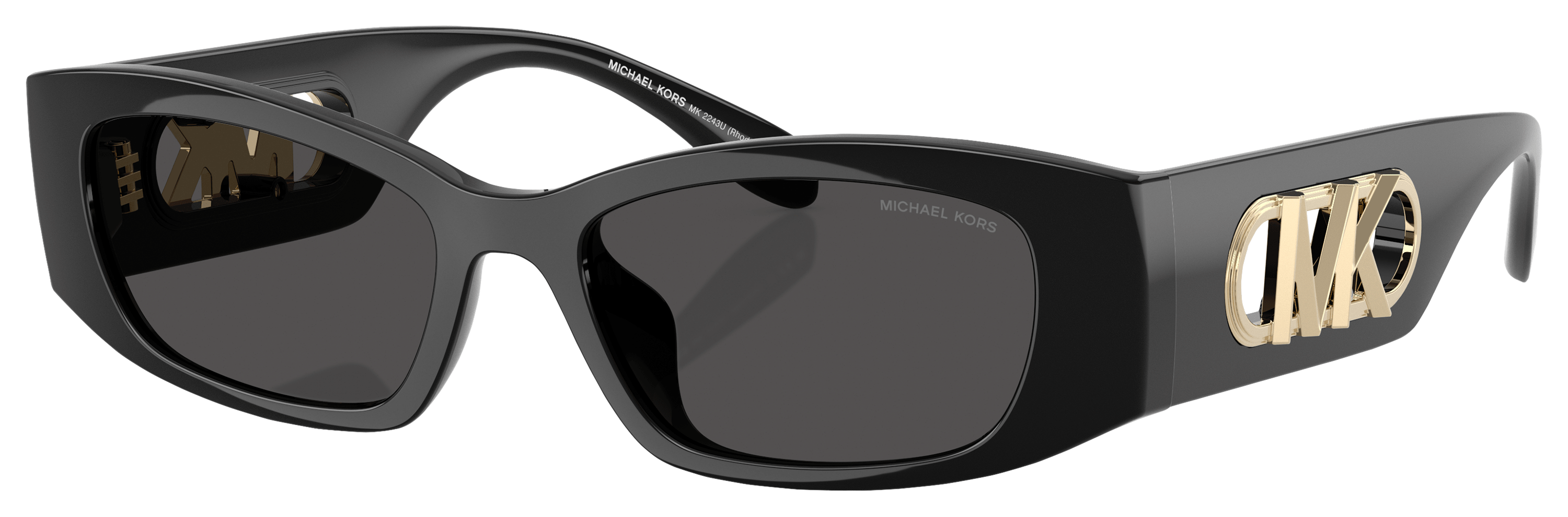 Image of Michael Kors Rhodes MK2243U Sunglasses for Ladies - Black/Dark Gray - Large