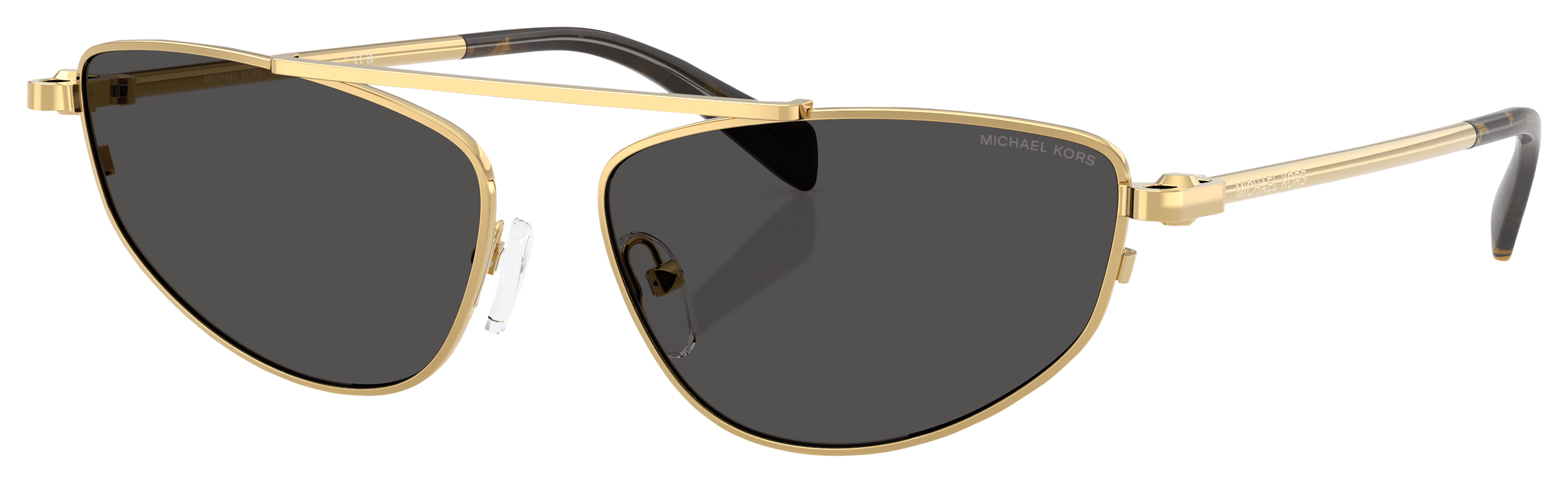 Image of Michael Kors Buenos Aires MK1164 Sunglasses for Ladies - Shiny Yellow Gold/Dark Gray - X-Large