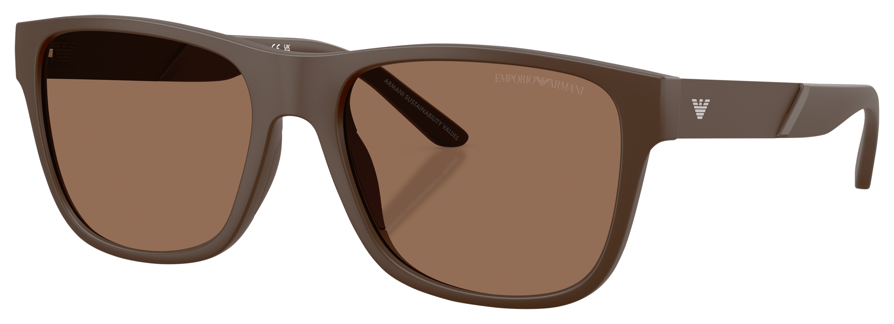 Image of Emporio Armani EA4243 Sunglasses - Dark Brown/Matte Black