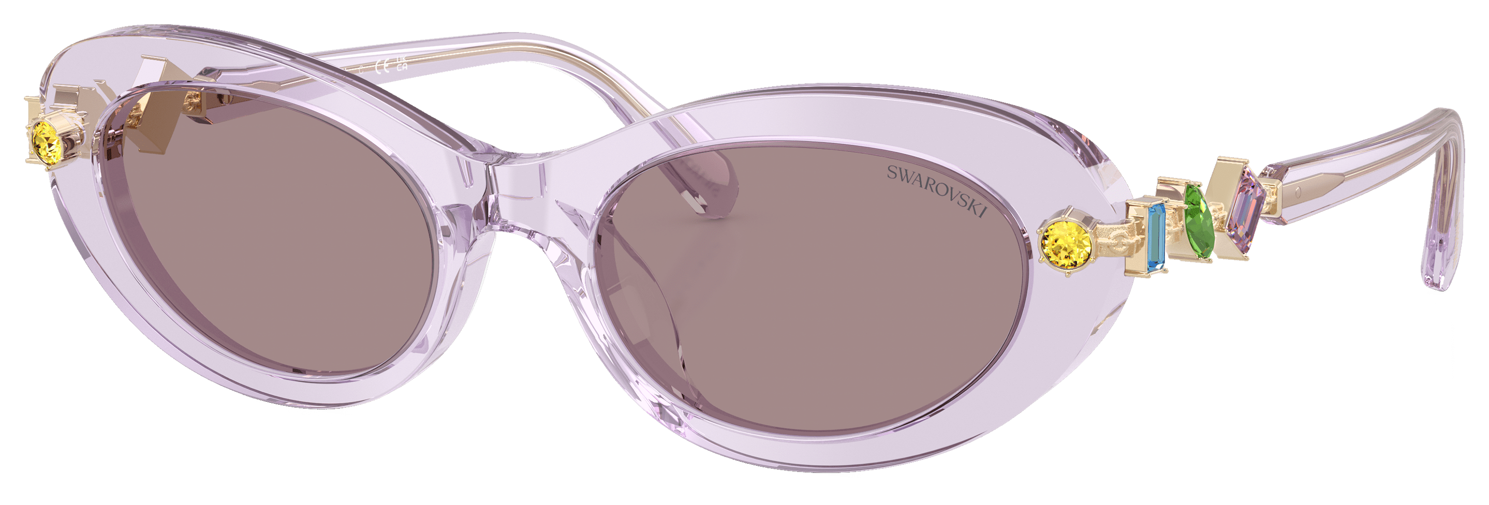 Image of Swarovski SK6042 Sunglasses for Ladies - Transparent Lilac/Violet
