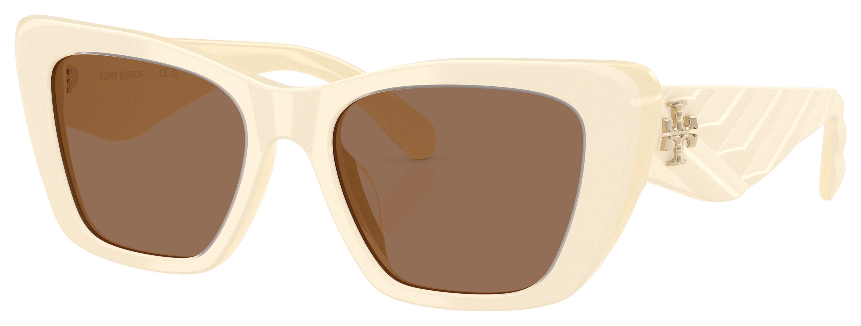 Image of Tory Burch TY7216U Sunglasses for Ladies - Ivory/Brown