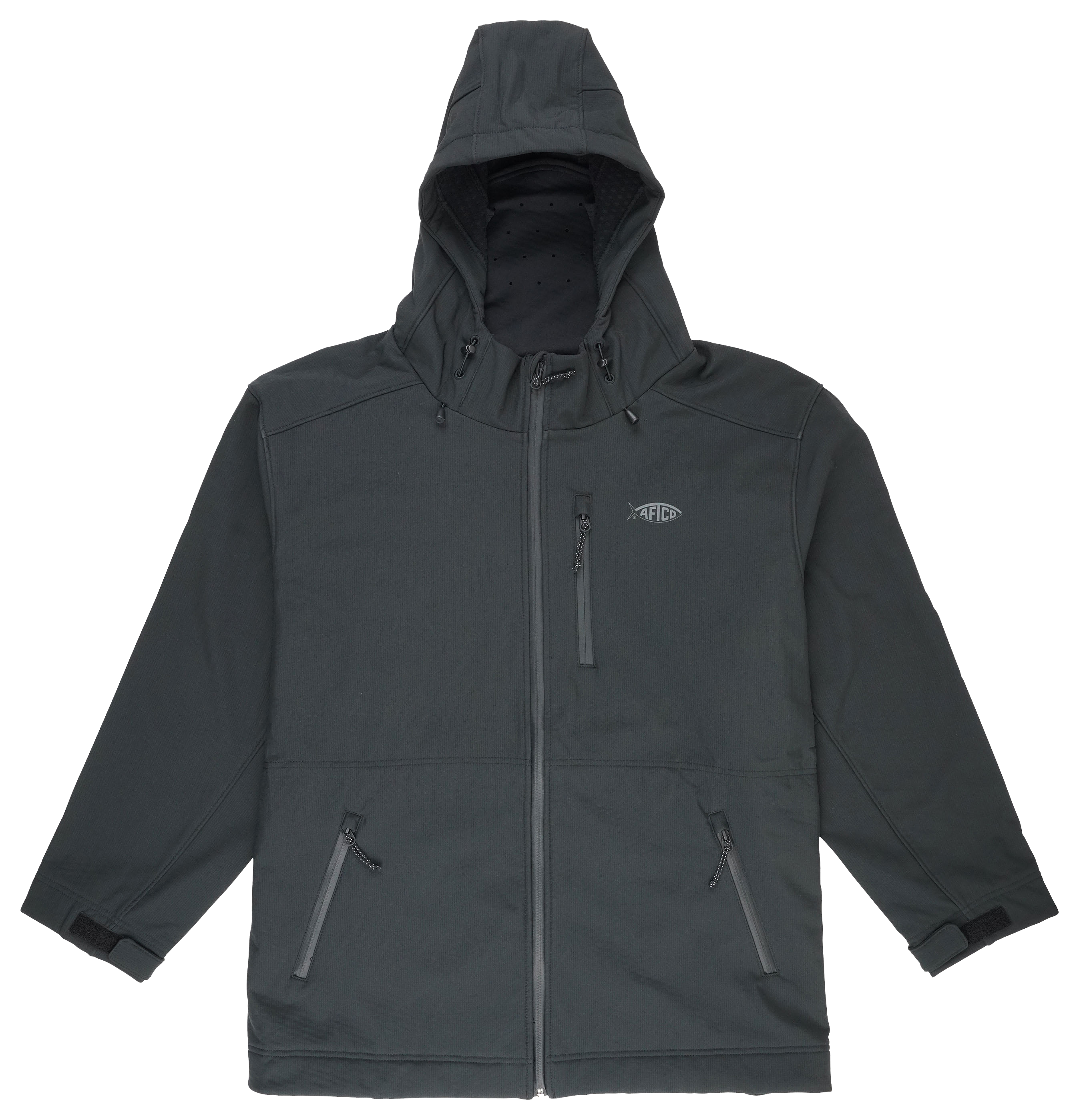 Image of AFTCO Reaper Windproof Jacket for Men - Black - 4X