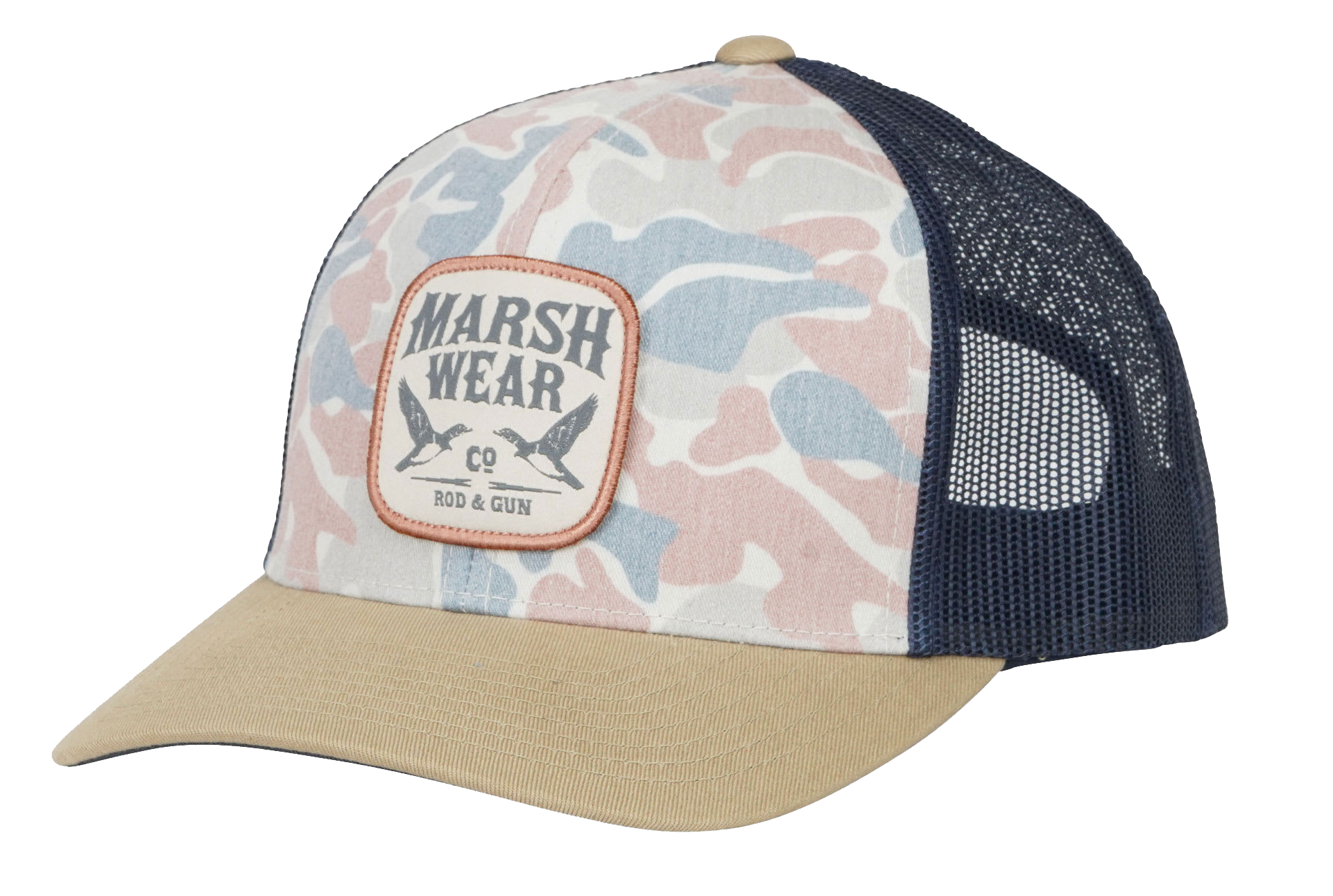 Image of Marsh Wear Daffy Trucker Hat - Khaki Copahee Camo
