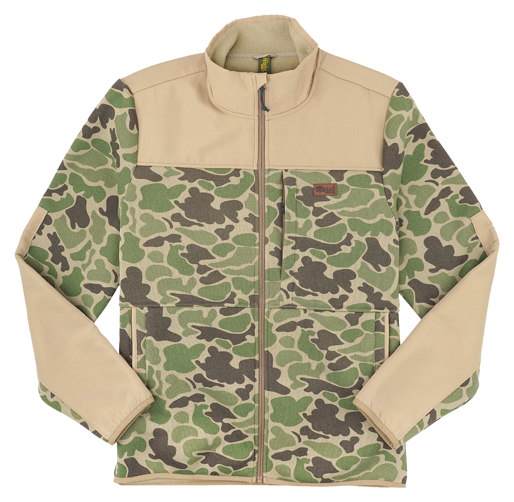 Image of Marsh Wear Bogard Fleece Jacket for Men - Green Mallard Camo - S