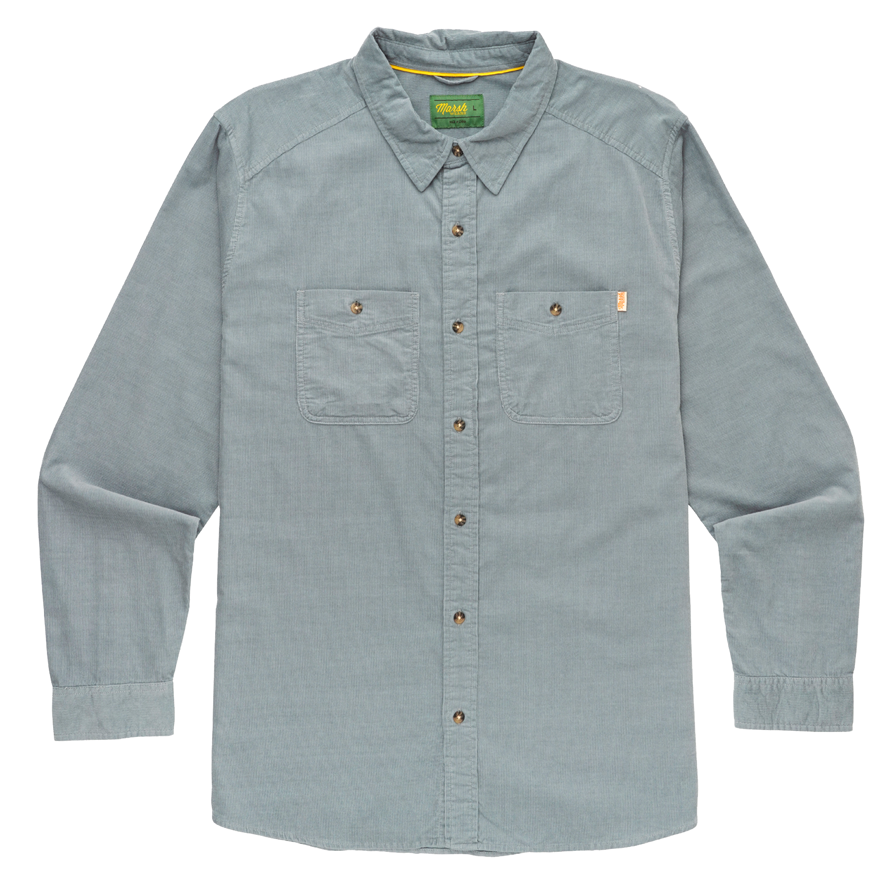 Image of Marsh Wear Cody Cord Long-Sleeve Shirt - Steel