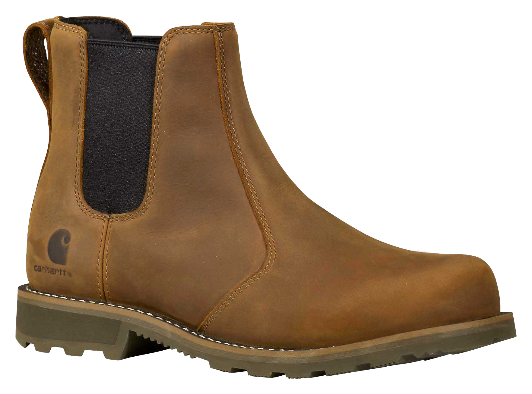 Image of Carhartt Frontier Steel-Toe Chelsea Work Boots for Ladies - Brown - 9M