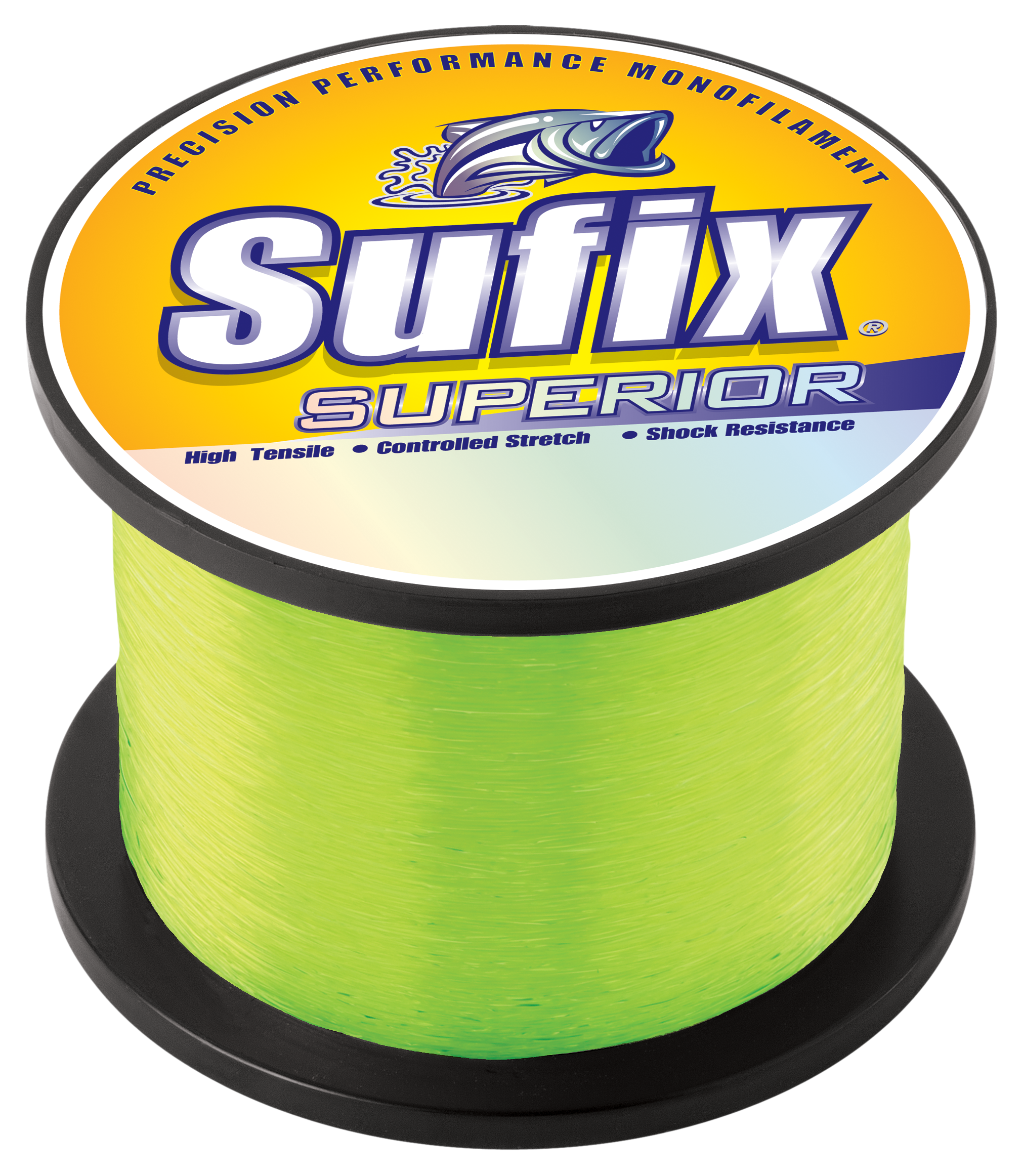 Image of Sufix Superior Monofilament Fishing Line - 1100 Yards - 12 lb. test - Hi-Vis Yellow