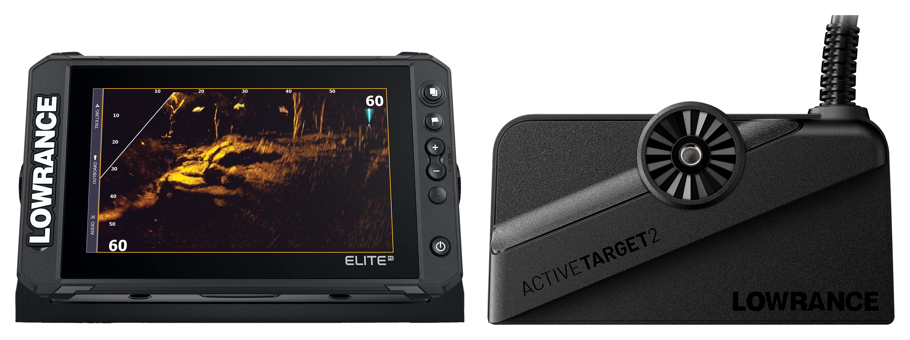 Lowrance Elite FS 12 Fish Finder/Chartplotter, TotalScan Transducer, and ActiveTarget 2 Live Sonar Package