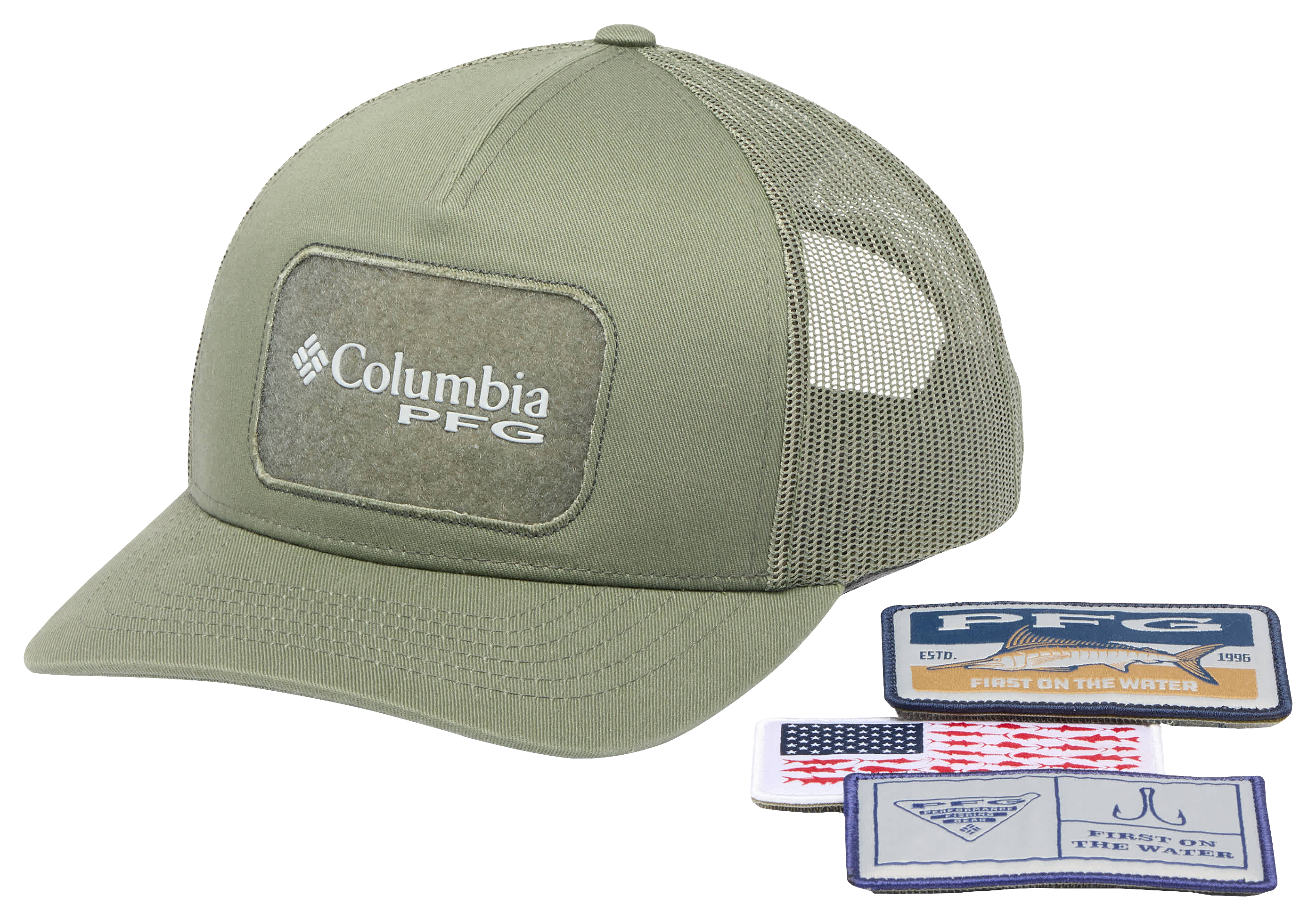 Image of Columbia PFG Cast 'n Hook Snap Back Ball Cap - Cypress