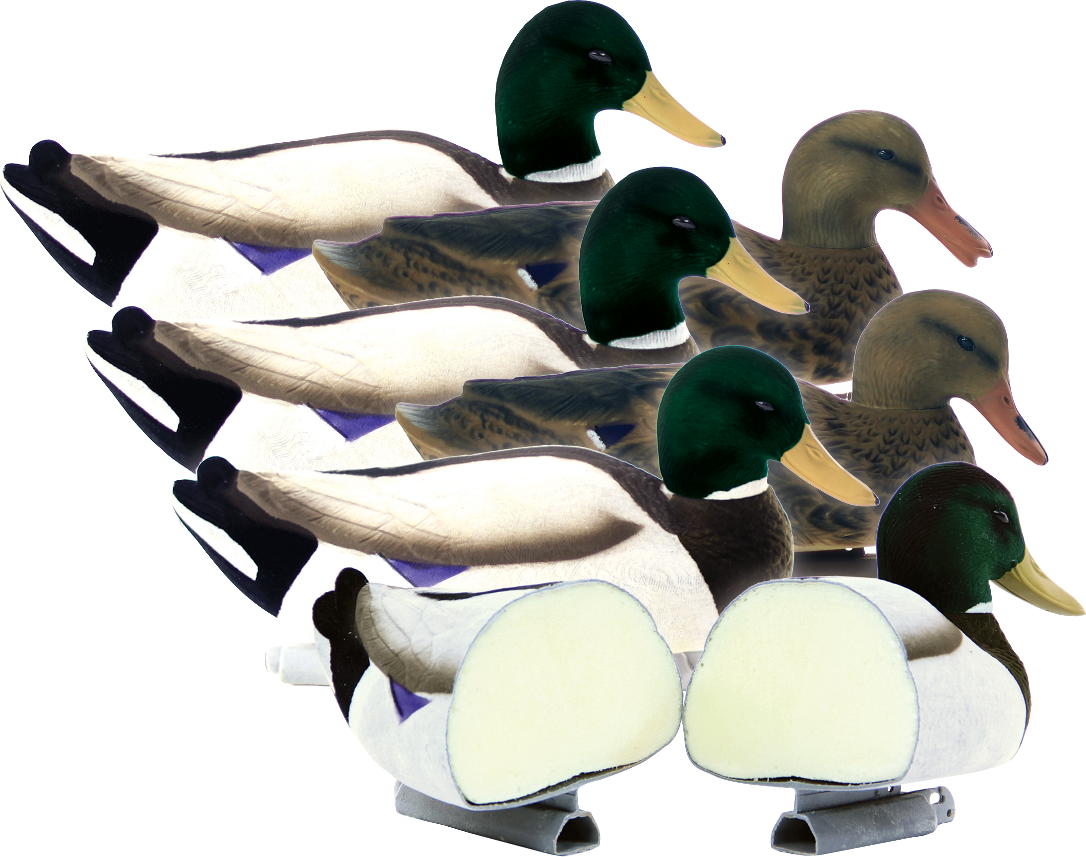 Image of Higdon Outdoors Foam-Filled Fully Flocked Magnum Mallard Decoys 6 Pack