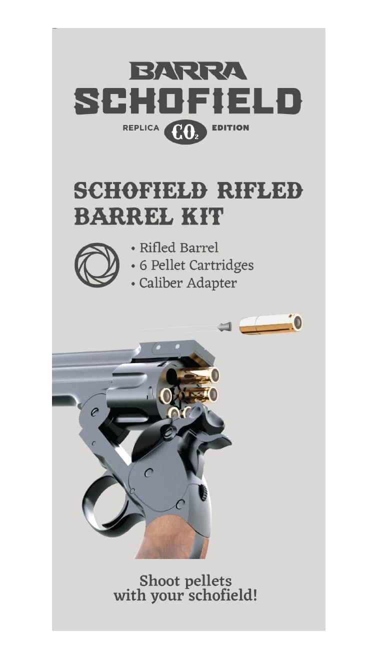 Image of "Barra Airguns 7"" Rifled Barrel Kit for Schofield No. 3 Revolver BB Pistol - .177"