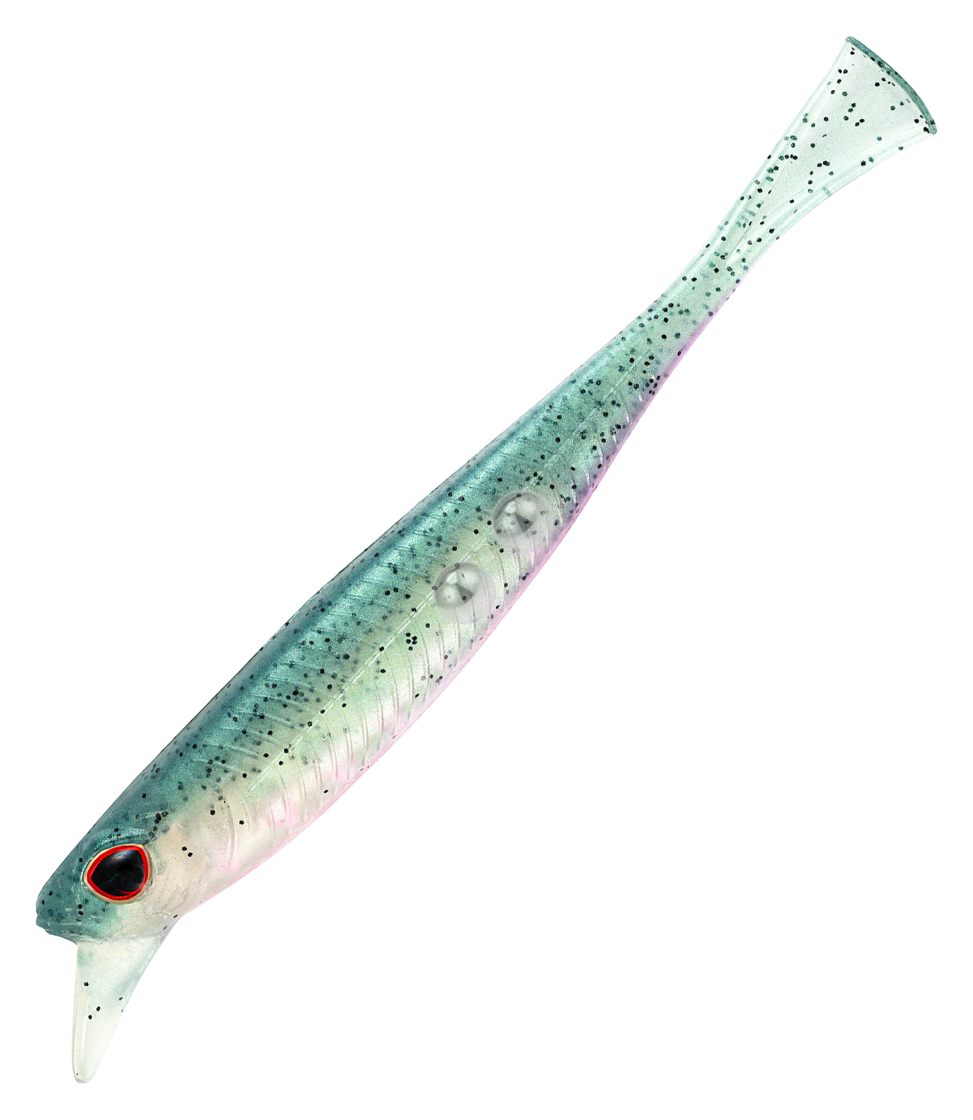 NOMAD DESIGN Delta Minnow 4.5" Adjusta-Ball Green Wakasagi Soft Plastic Swimbaits, 4-Pieces (DMINN-45-GWAK)