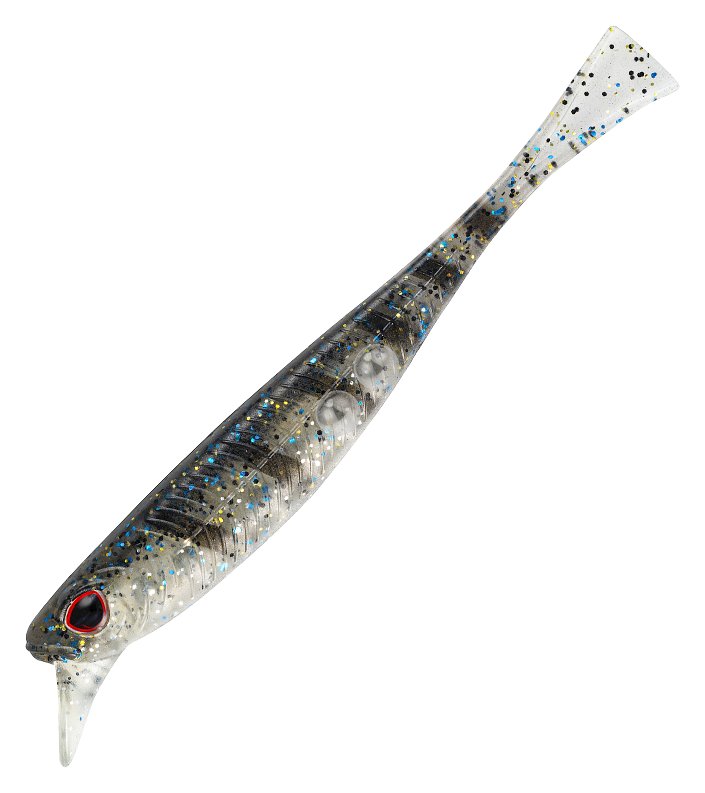 NOMAD DESIGN Delta Minnow 4.5" Adjusta-Ball Smokey Shad Soft Plastic Swimbaits, 4-Pieces (DMINN-45-SMKSH)