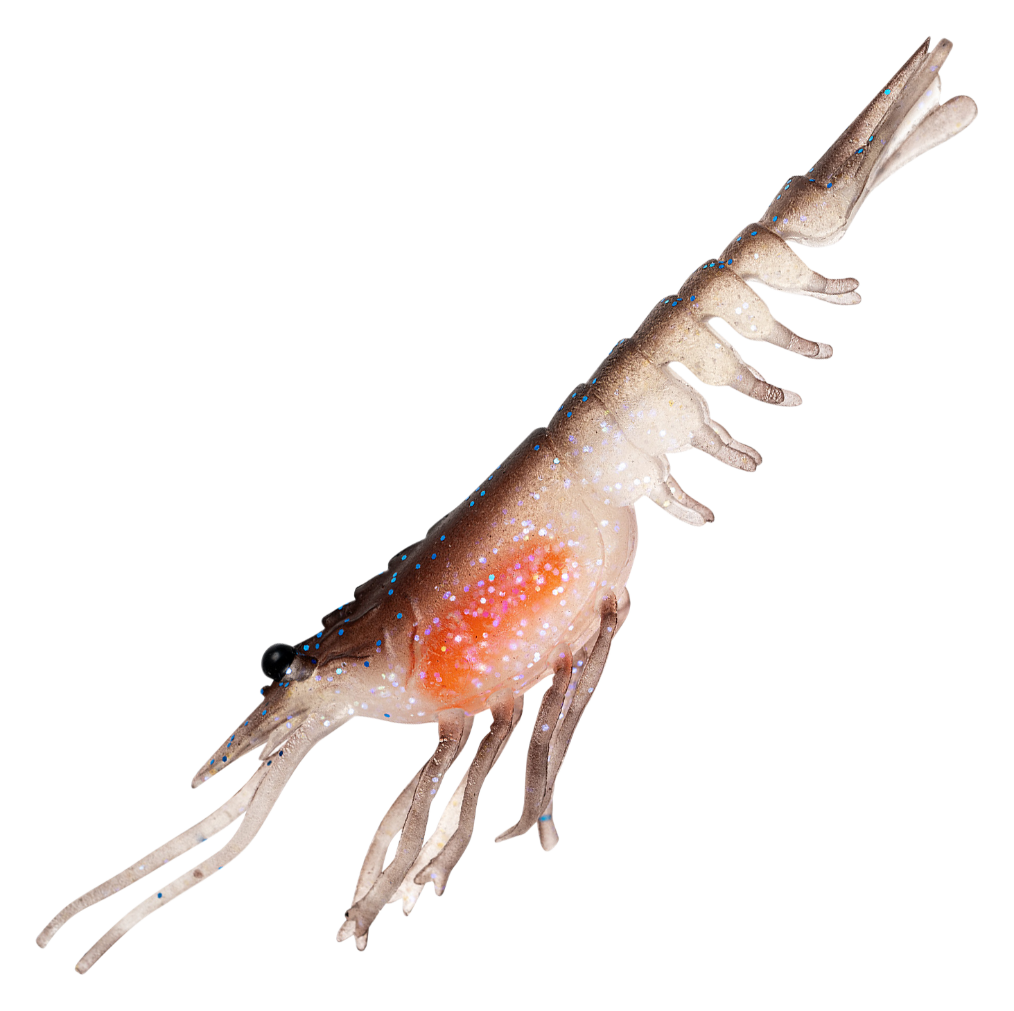 Image of "Nomad Design Switcher Shrimp - Brown Flasher - 4-1/4"" - 4 pack"