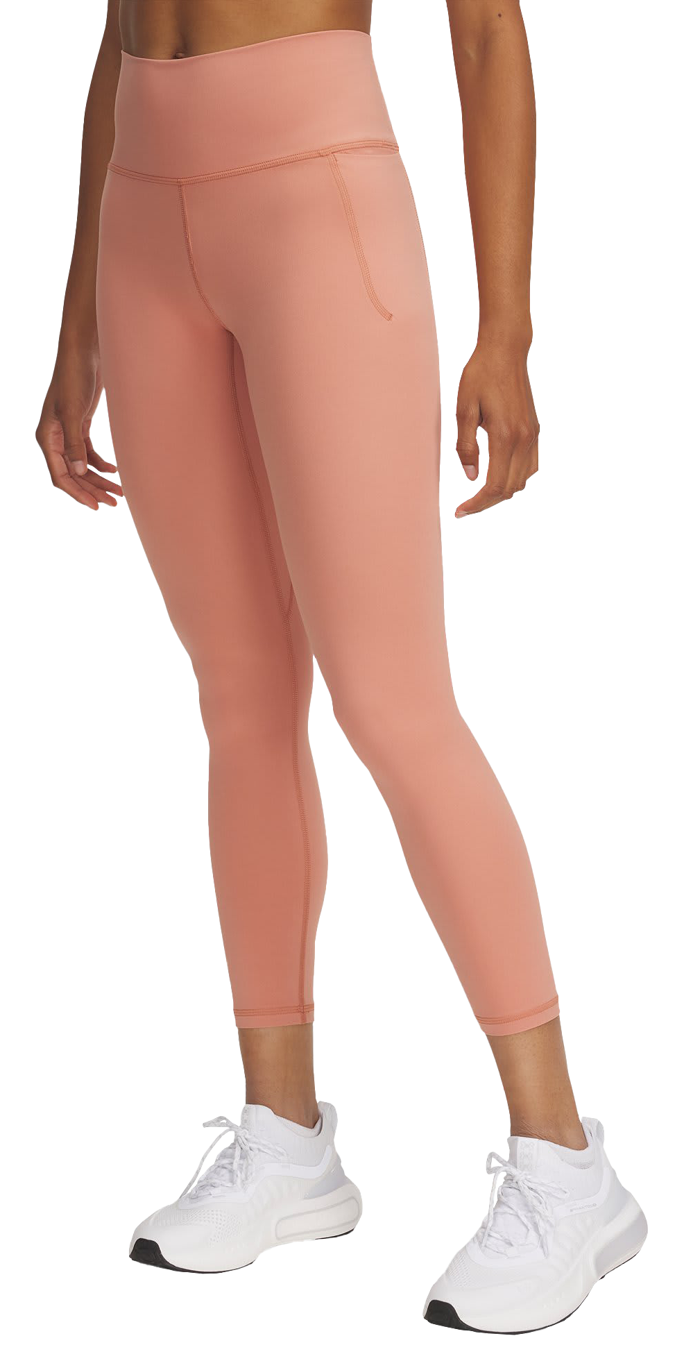 Image of Under Armour Meridian Ankle Leggings for Ladies - Canyon Pink/Canyon Pink - M - Regular