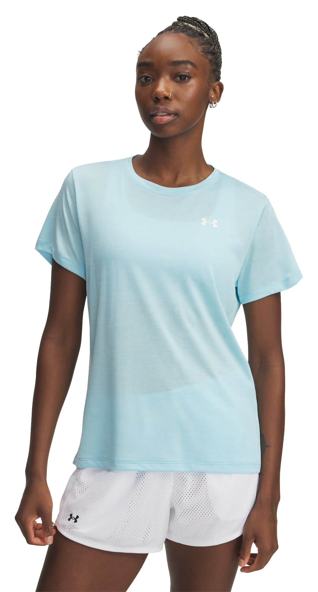 Image of Under Armour Tech Twist Short-Sleeve T-Shirt - Stream/White