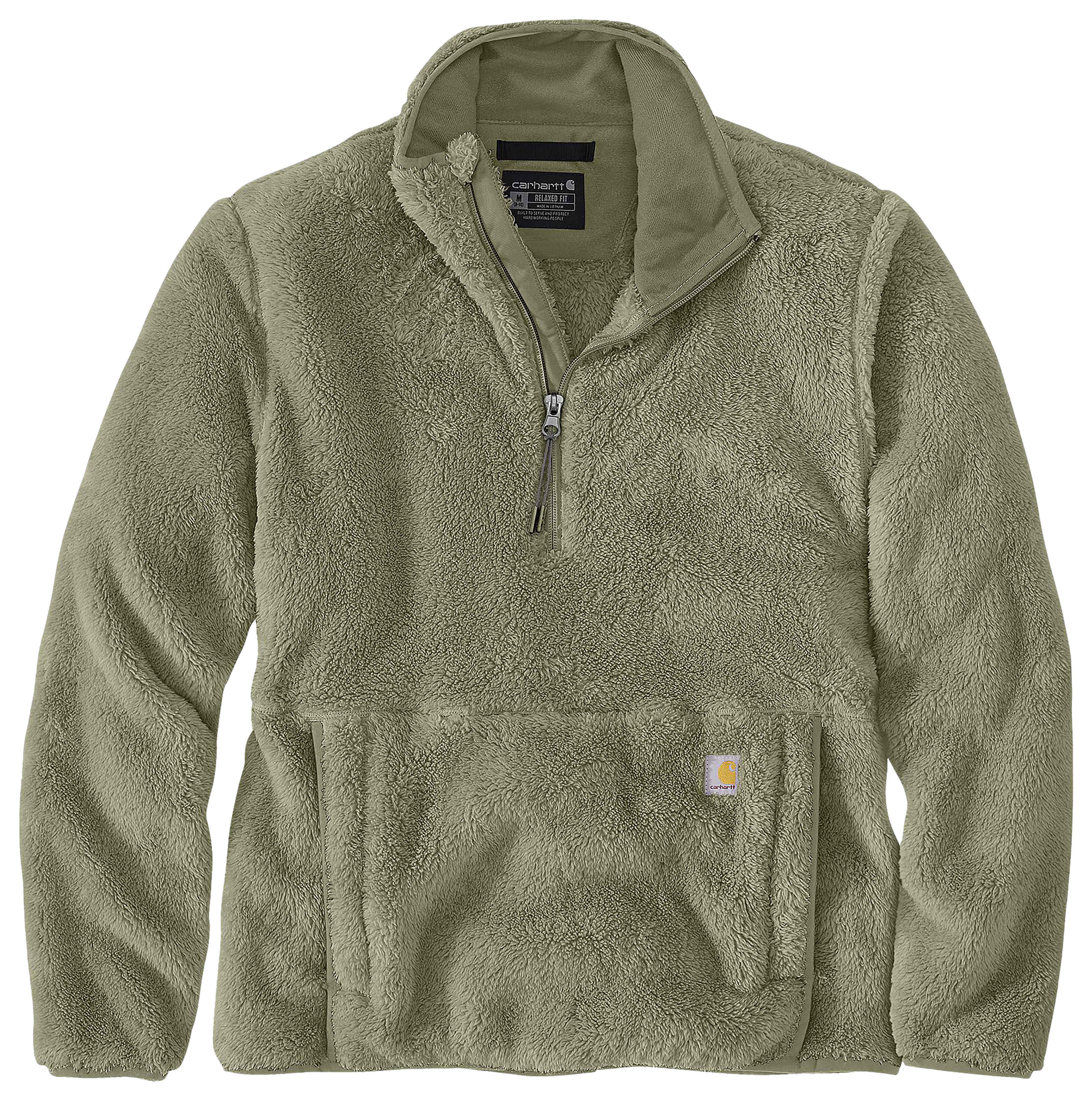 Image of Carhartt Loose-Fit Fleece Half-Zip Pullover for Ladies - Dusty Olive - XS