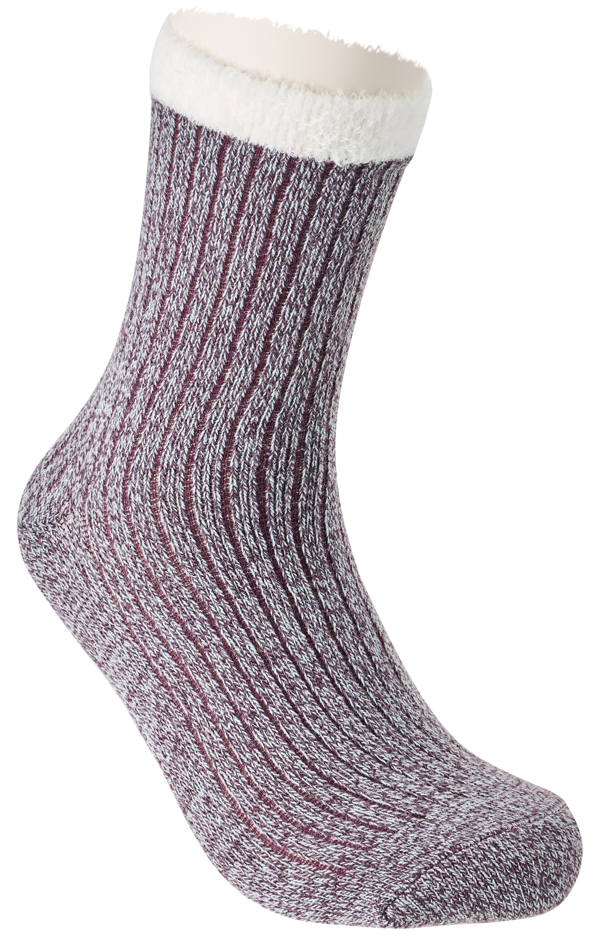 Natural Reflections Double-Layer House Socks - Burgundy - Natural Reflections