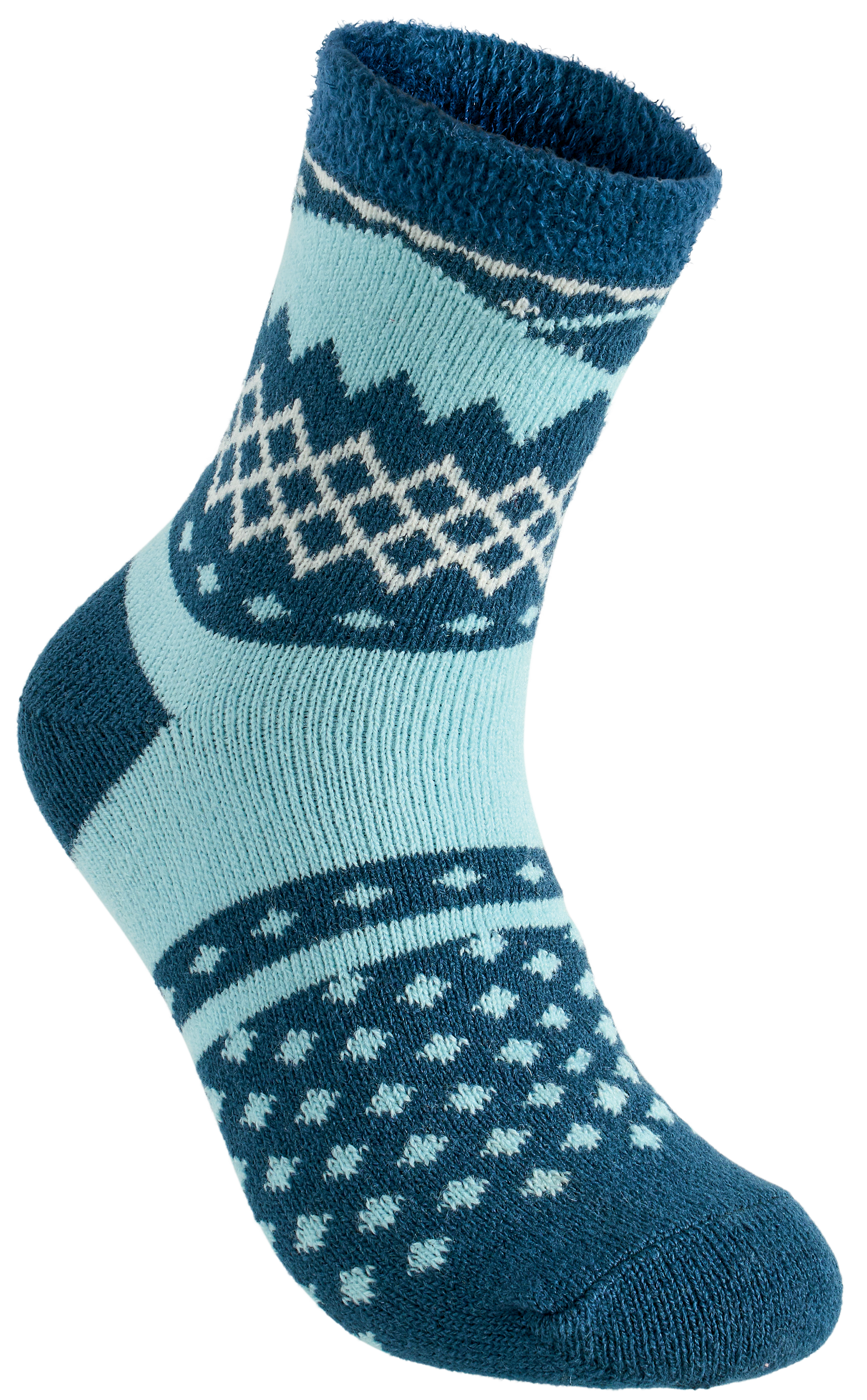 Image of Natural Reflections Double-Layer House Socks - Green/Blue