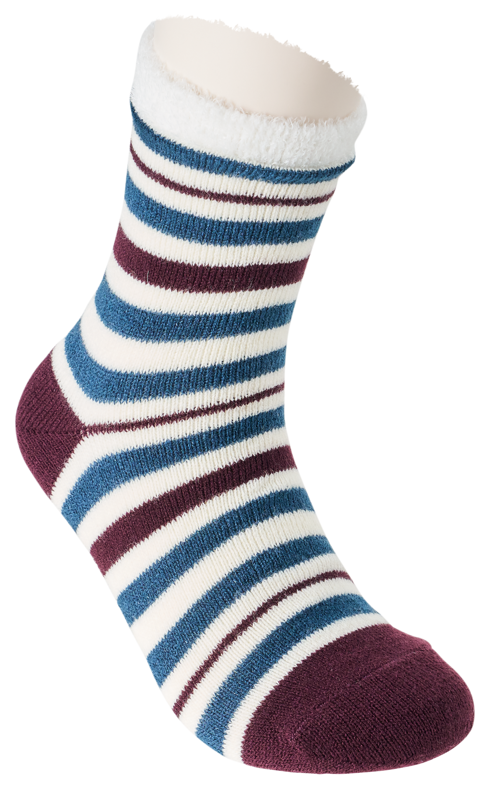 Image of Natural Reflections Double-Layer House Socks - Burgundy/Green