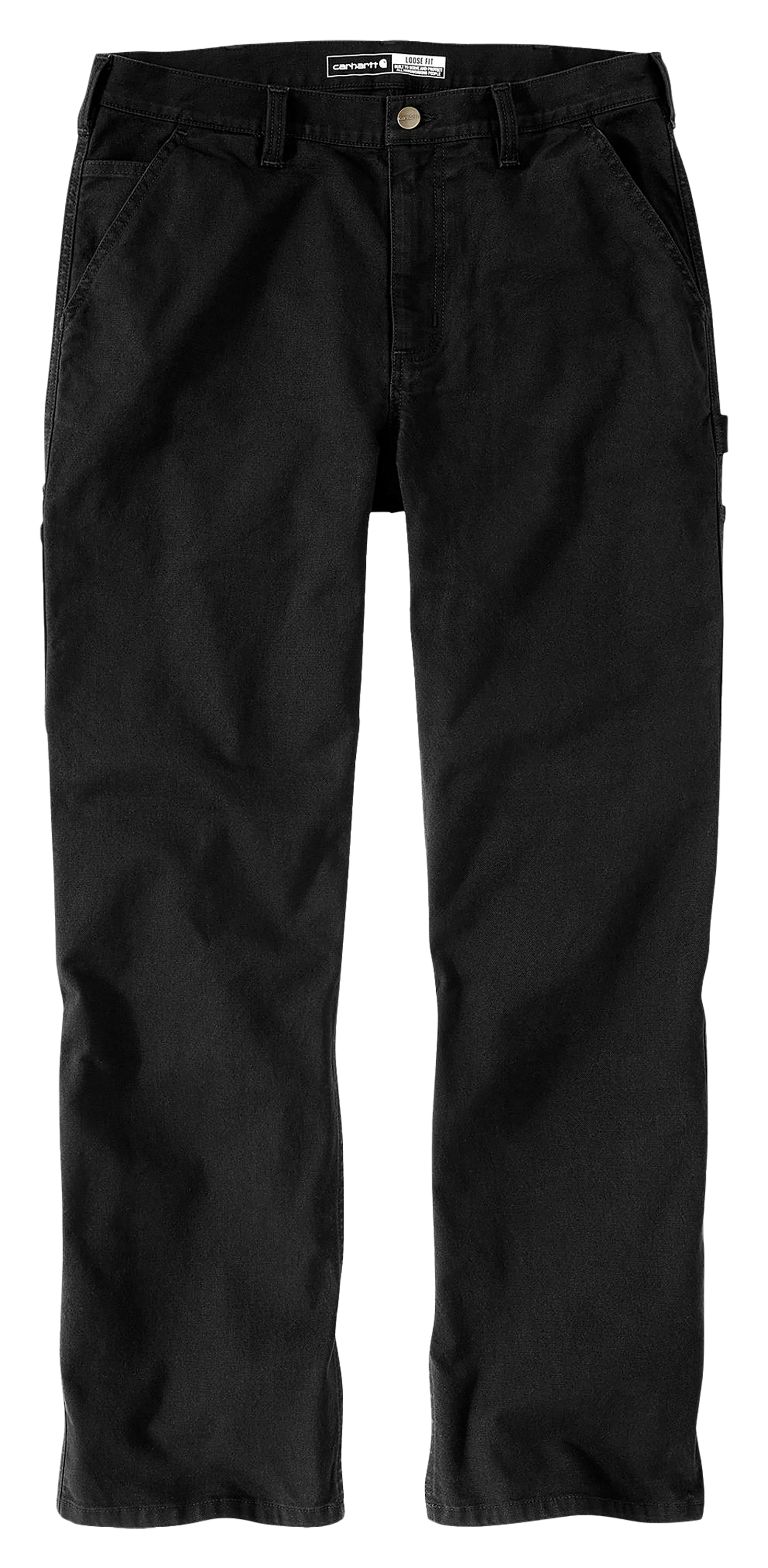 Image of Carhartt Carpenter Canvas Pants for Ladies - Black - 14 - Regular