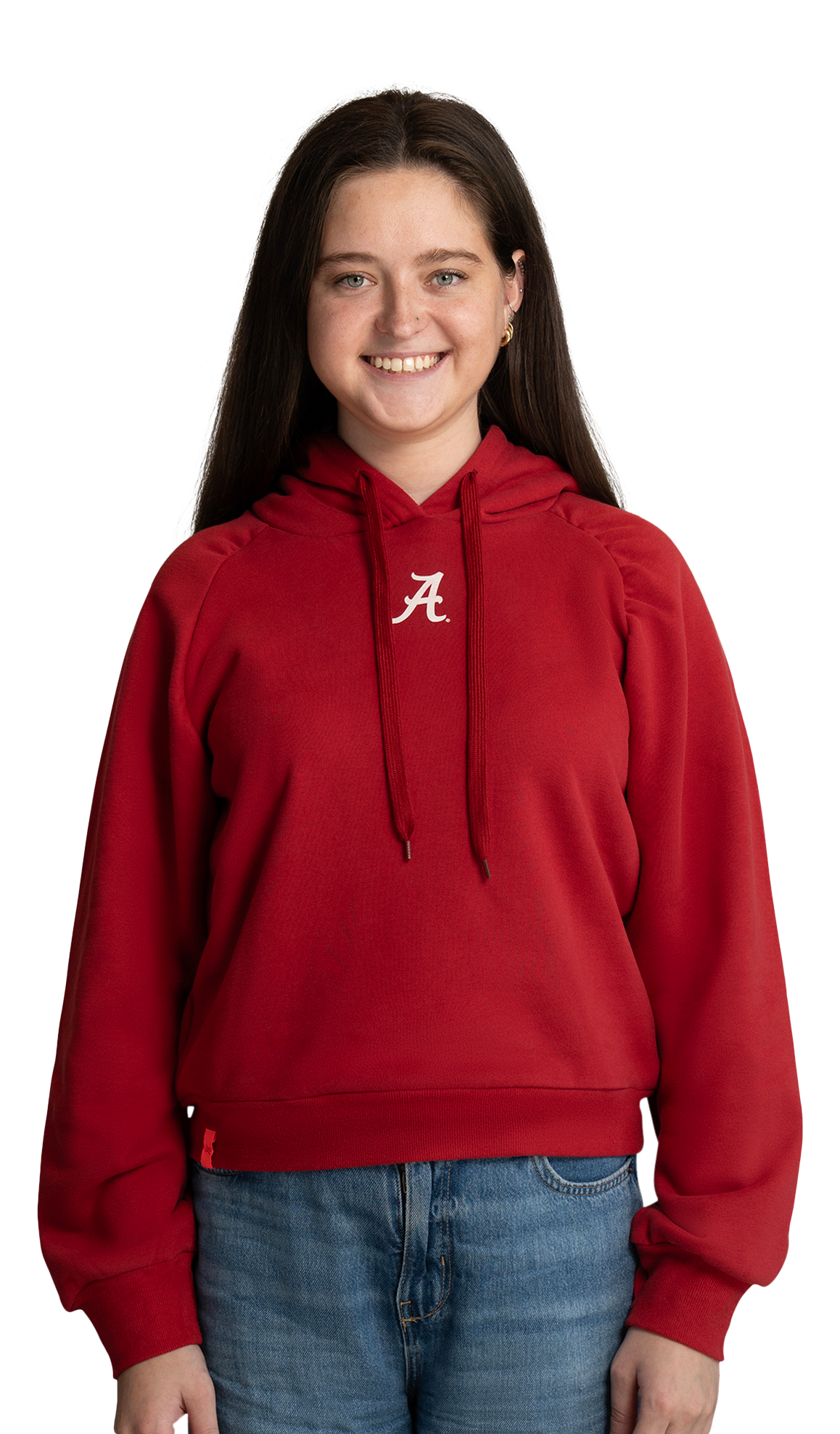 Image of Lusso Maxine Collegiate Fleece Hoodie - University of Alabama - Red - S