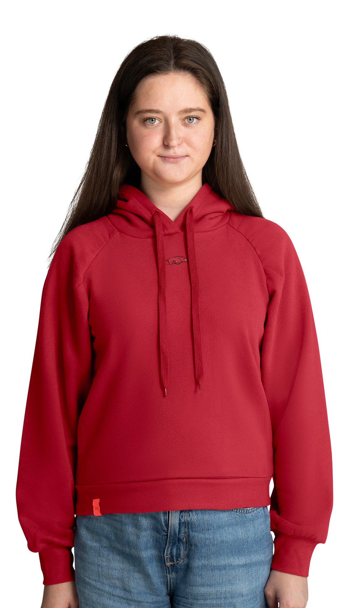 Image of Lusso Maxine Collegiate Fleece Hoodie - University of Arkansas - Red - M