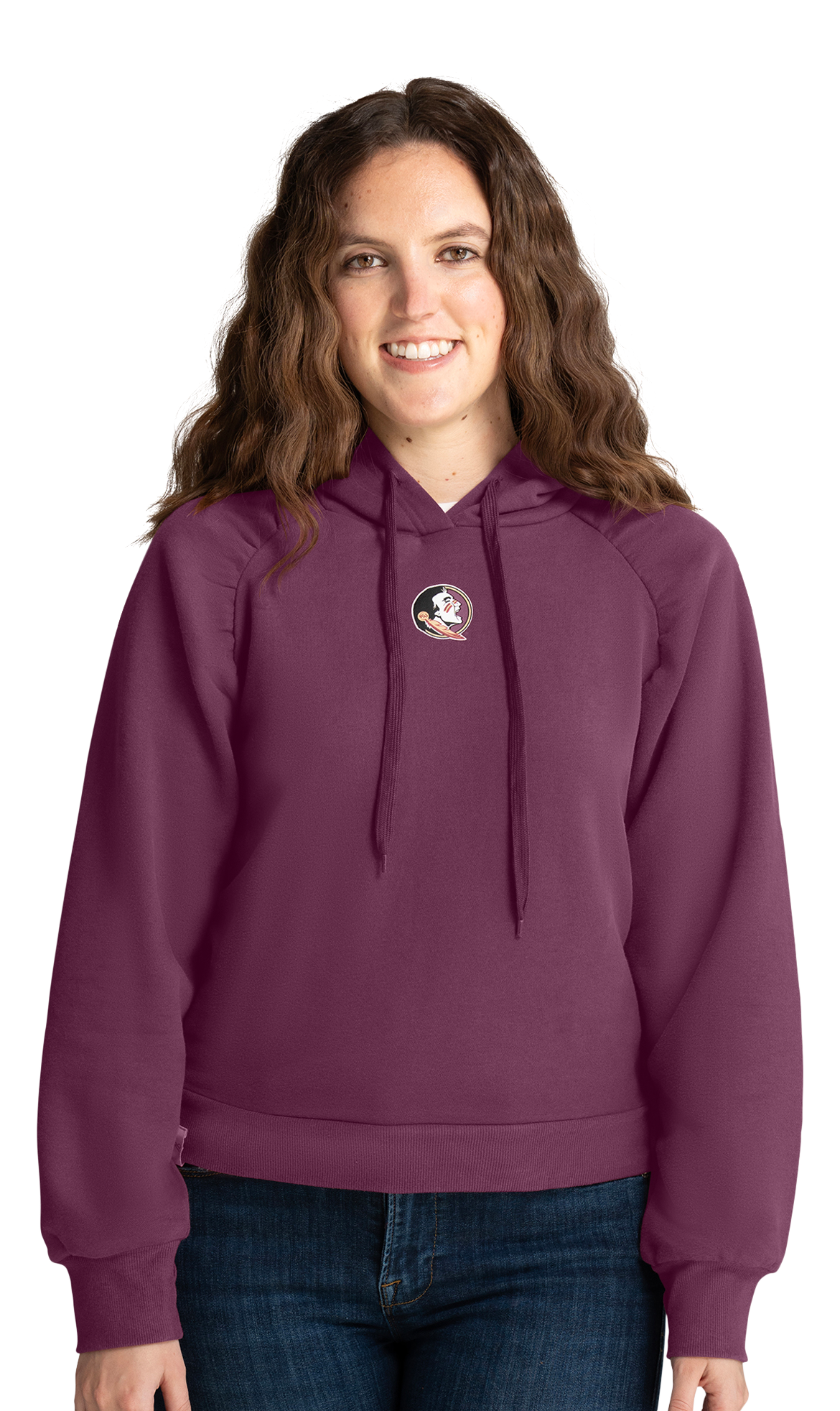 Image of Lusso Maxine Collegiate Fleece Hoodie - Florida State University - Red - XL