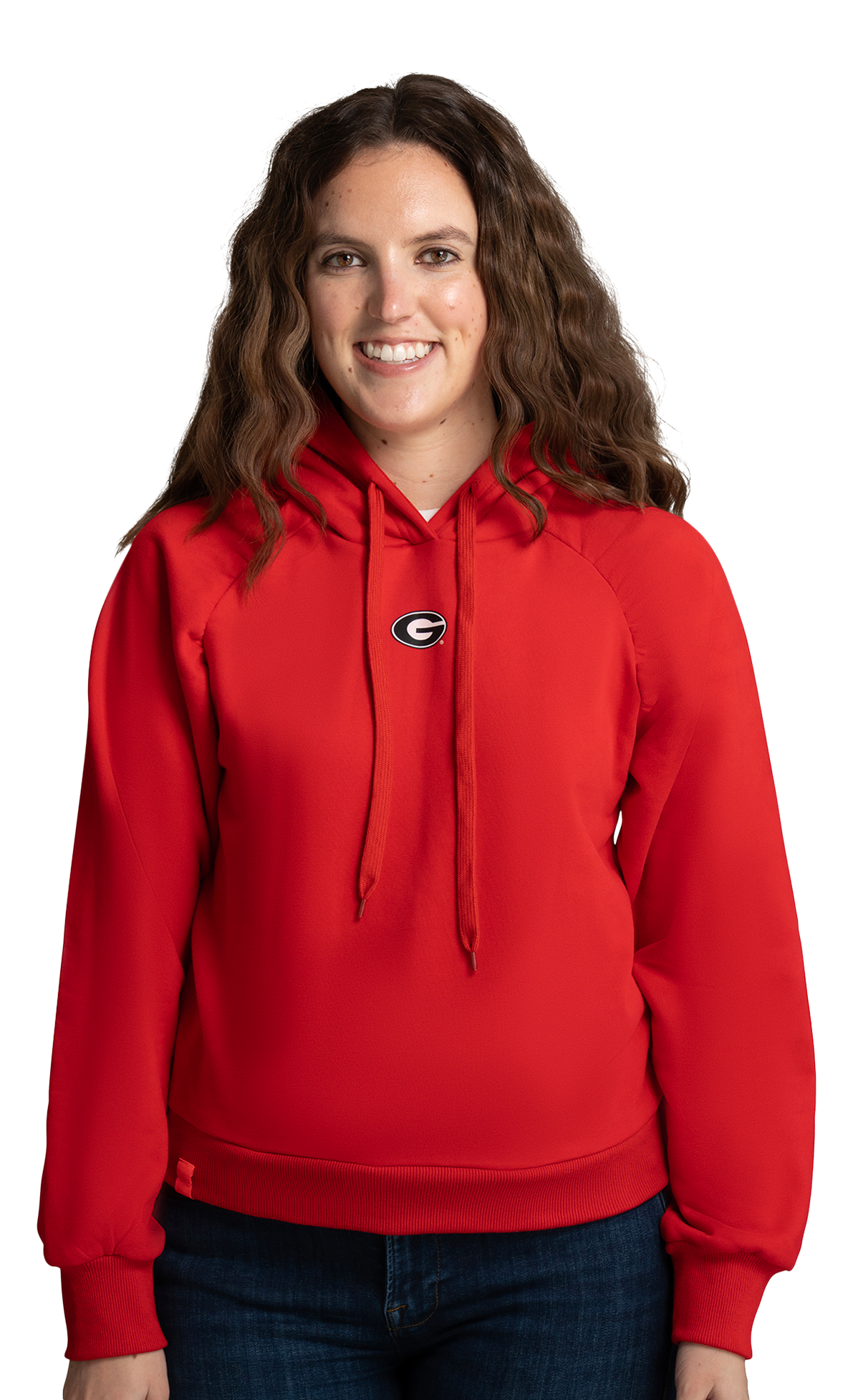 Image of Lusso Maxine Collegiate Fleece Hoodie - University of Georgia - Red - S