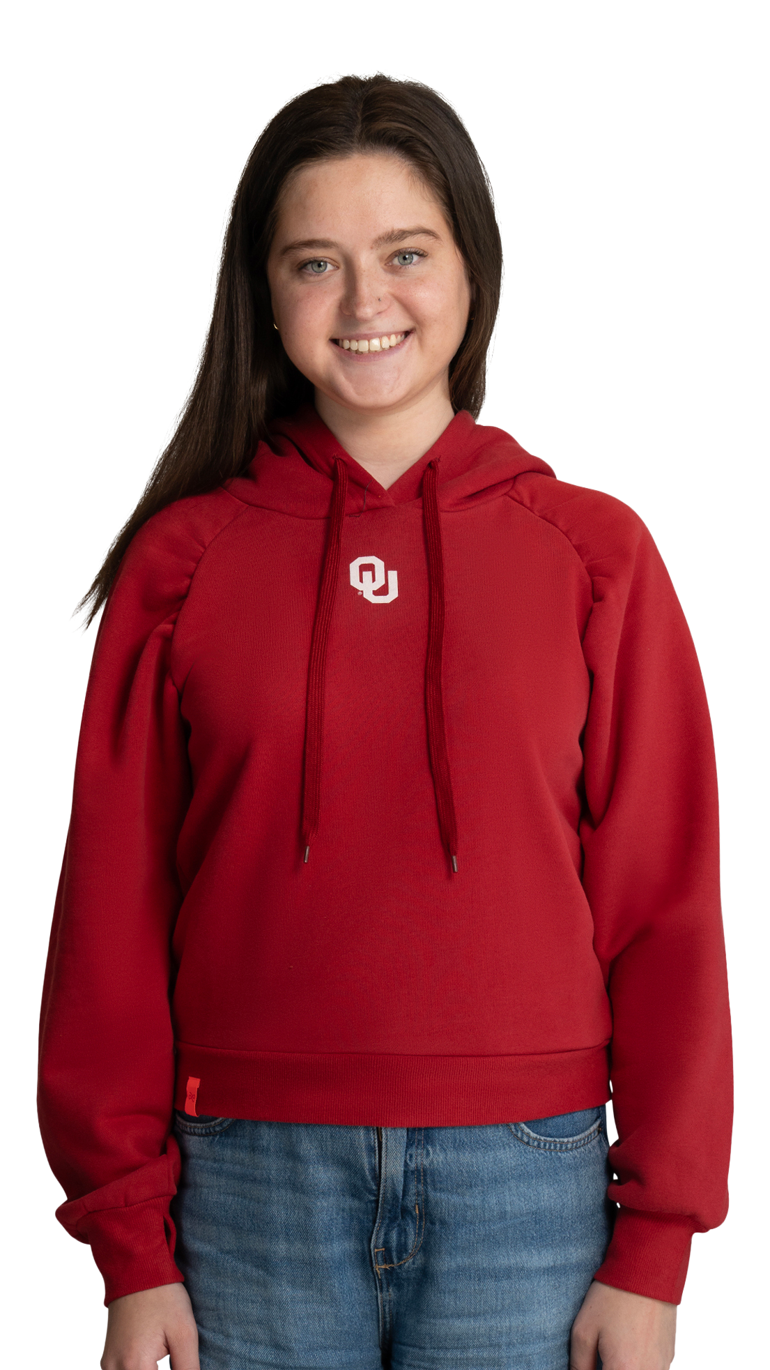 Image of Lusso Maxine Collegiate Fleece Hoodie - University of Oklahoma - Red - XL