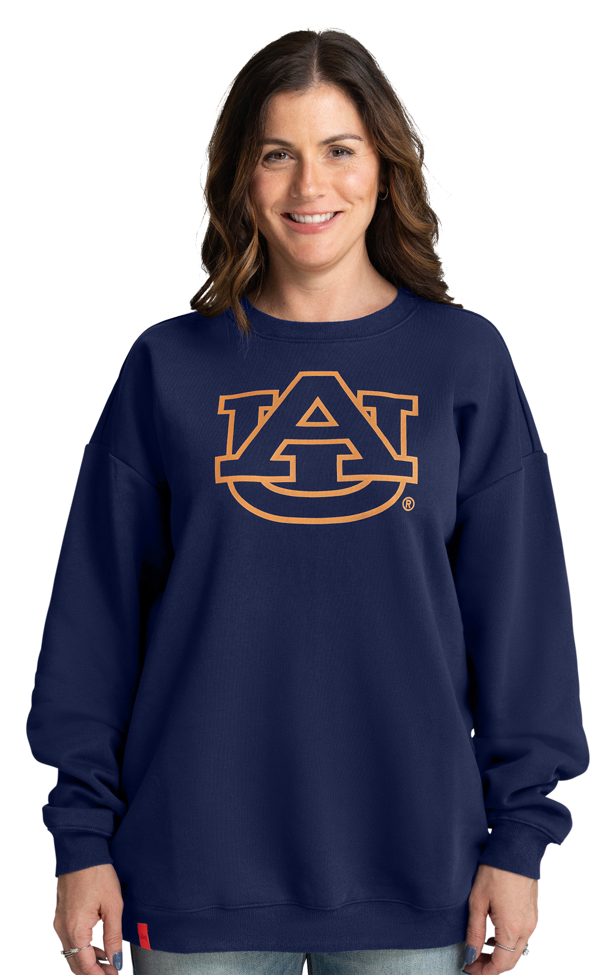 Image of Lusso Miranda Oversized Fleece Sweatshirt - Ink/Auburn University - S