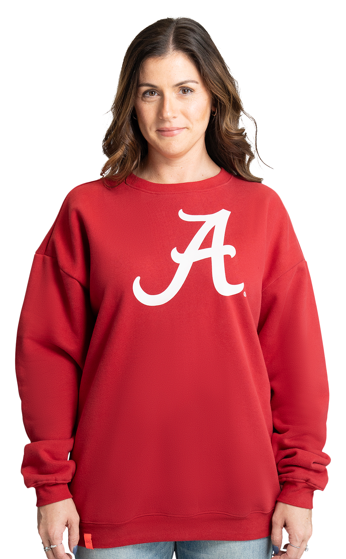 Image of Lusso Miranda Oversized Fleece Sweatshirt - Sangria/University of Alabama - S