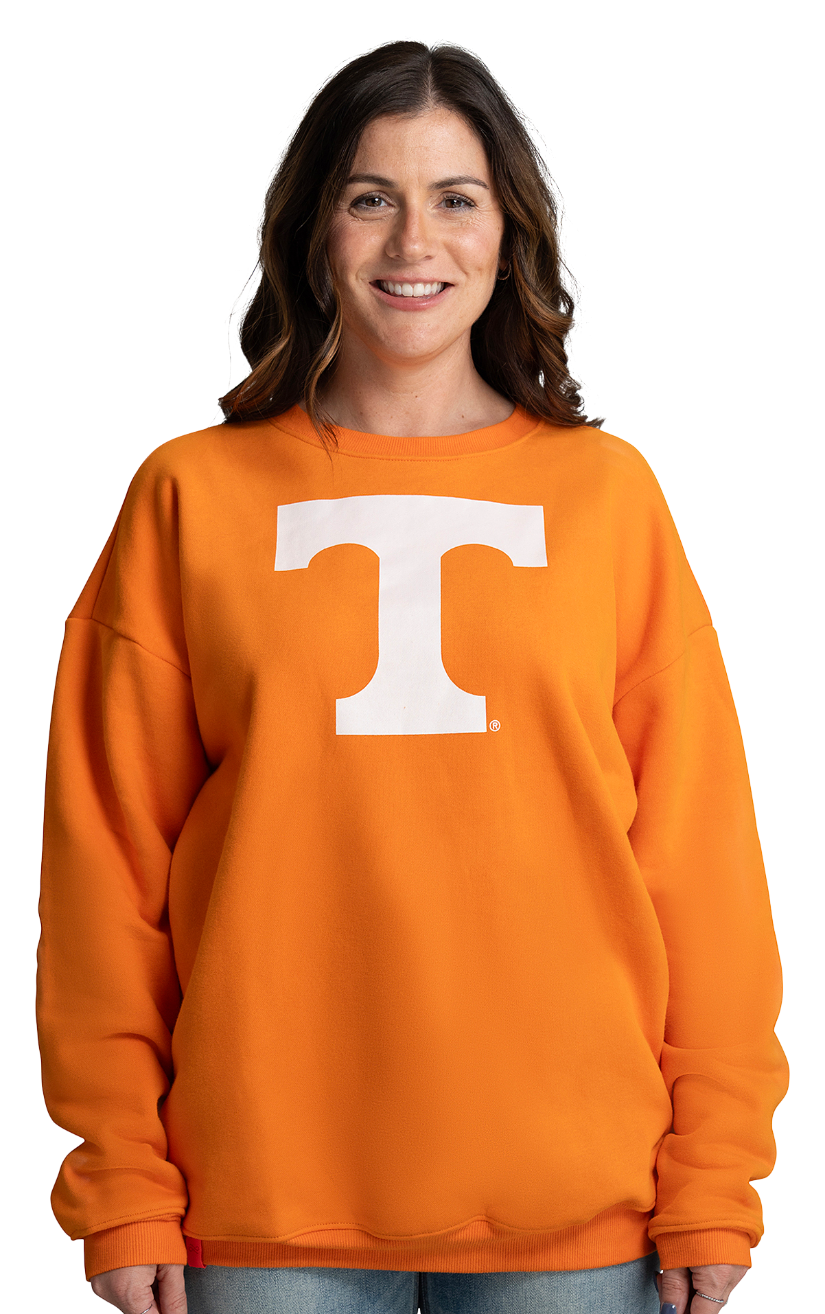 Image of Lusso Miranda Oversized Fleece Sweatshirt - Juicy/University of Tennessee - XL