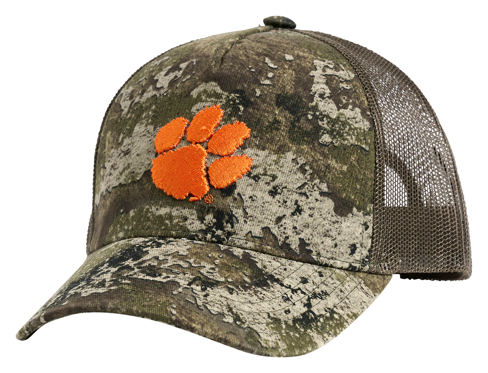 Image of Lusso Whit Classic Collegiate Trucker Cap - Clemson University - TrueTimber Strata