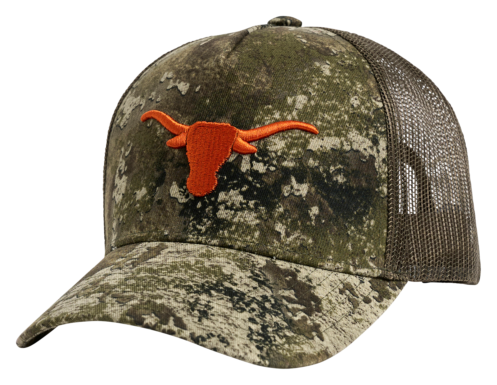 Image of Lusso Whit Classic Collegiate Trucker Cap - University of Texas - TrueTimber Strata