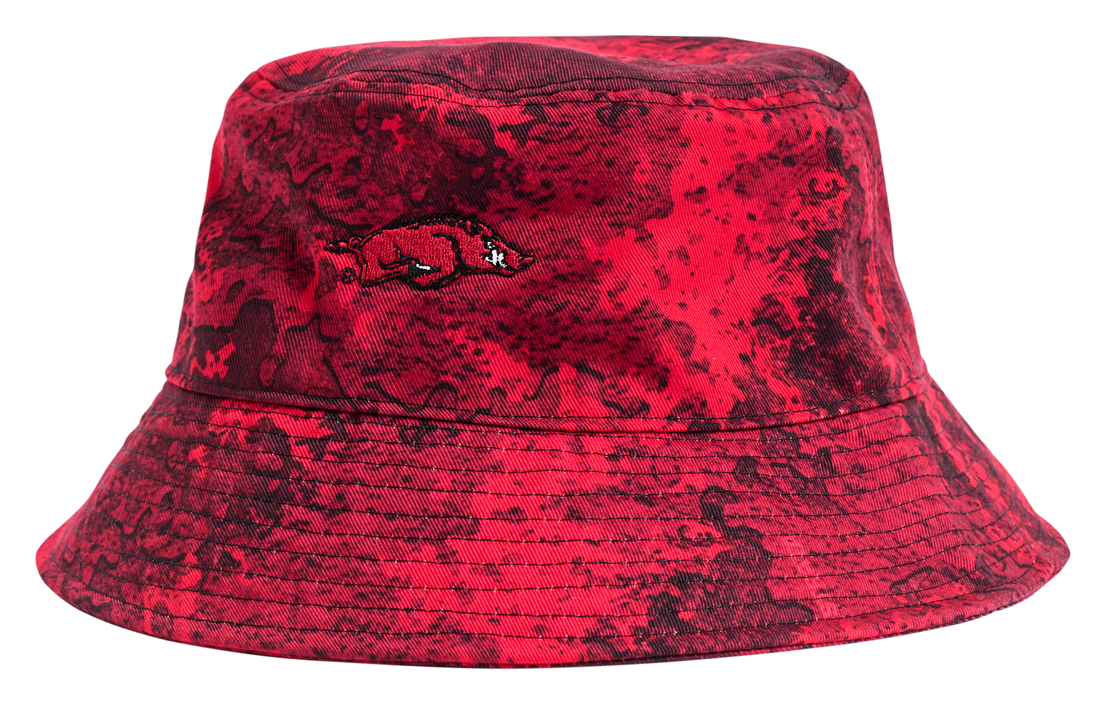 Image of Lusso Westlynn Fashion Collegiate Bucket Hat - University of Arkansas - TrueTimber Strata Red