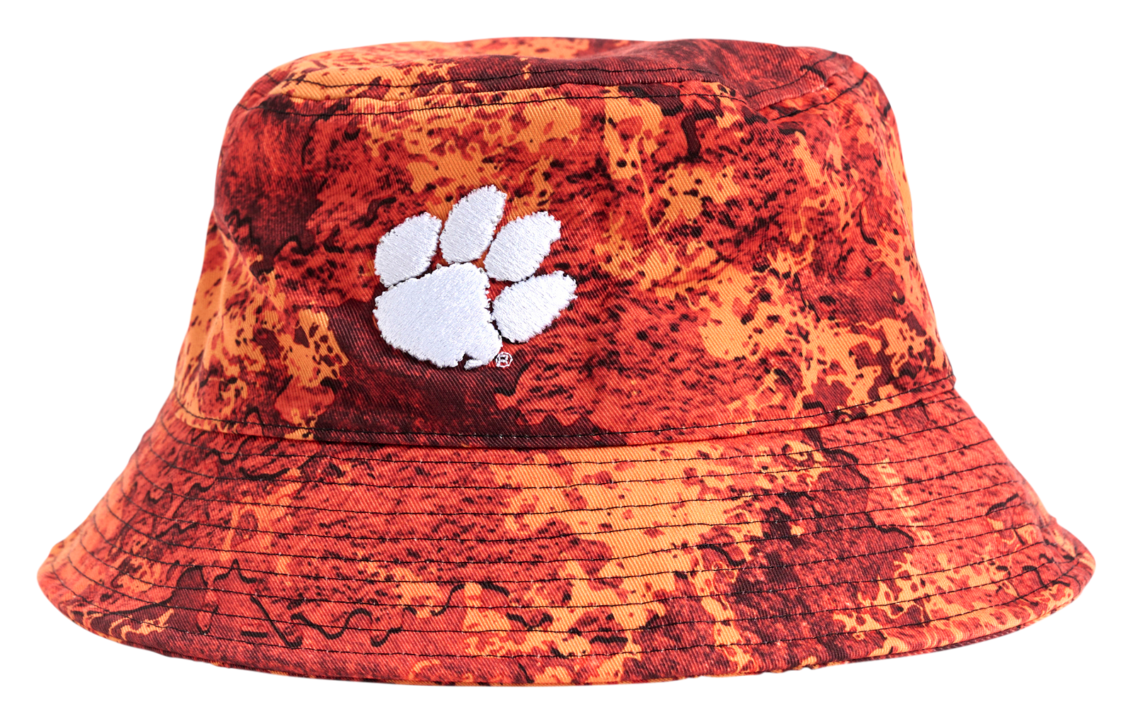 Image of Lusso Westlynn Fashion Collegiate Bucket Hat - Clemson University - TrueTimber Strata Orange