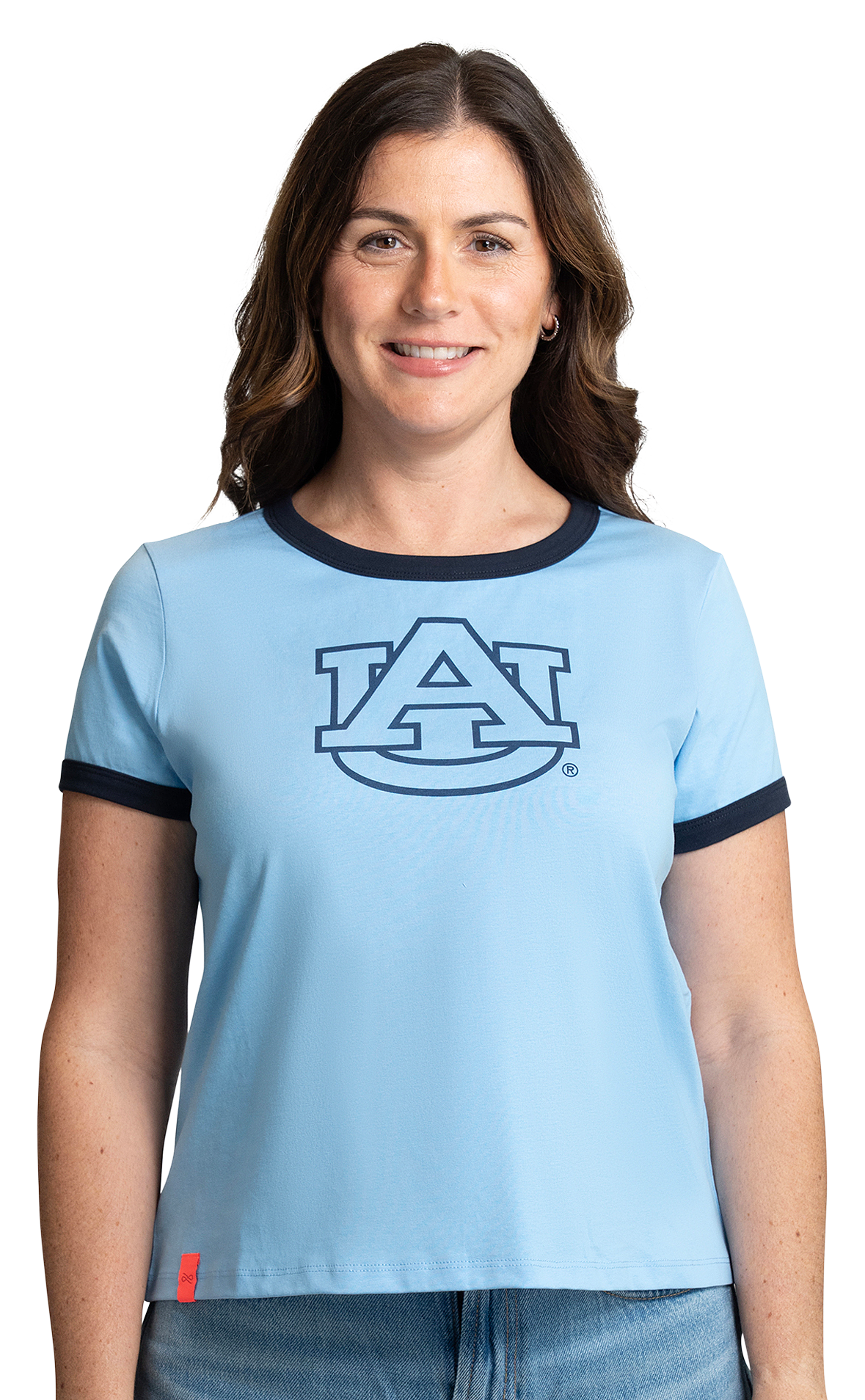 Image of Lusso Nora Ringer Short-Sleeve T-Shirt - Regal Fade/Auburn University