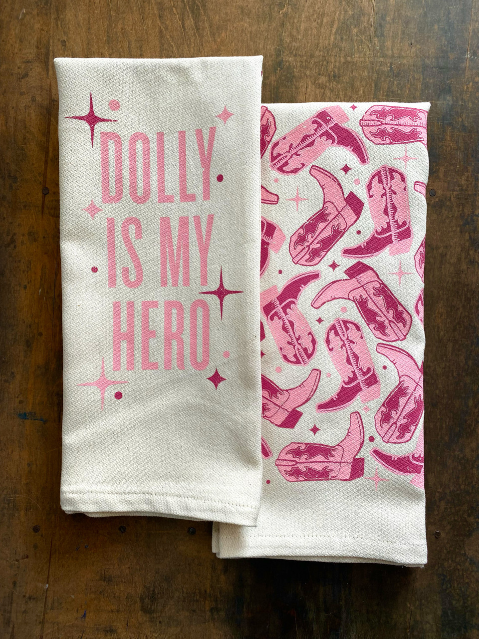 Image of Southern Fried Design Dolly Is My Hero Kitchen Towel