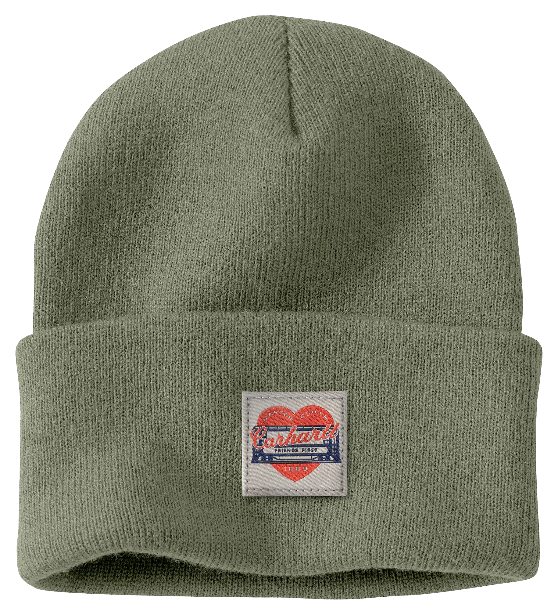 Image of Carhartt Heart Patch Knit Beanie for Ladies - Avery Fern