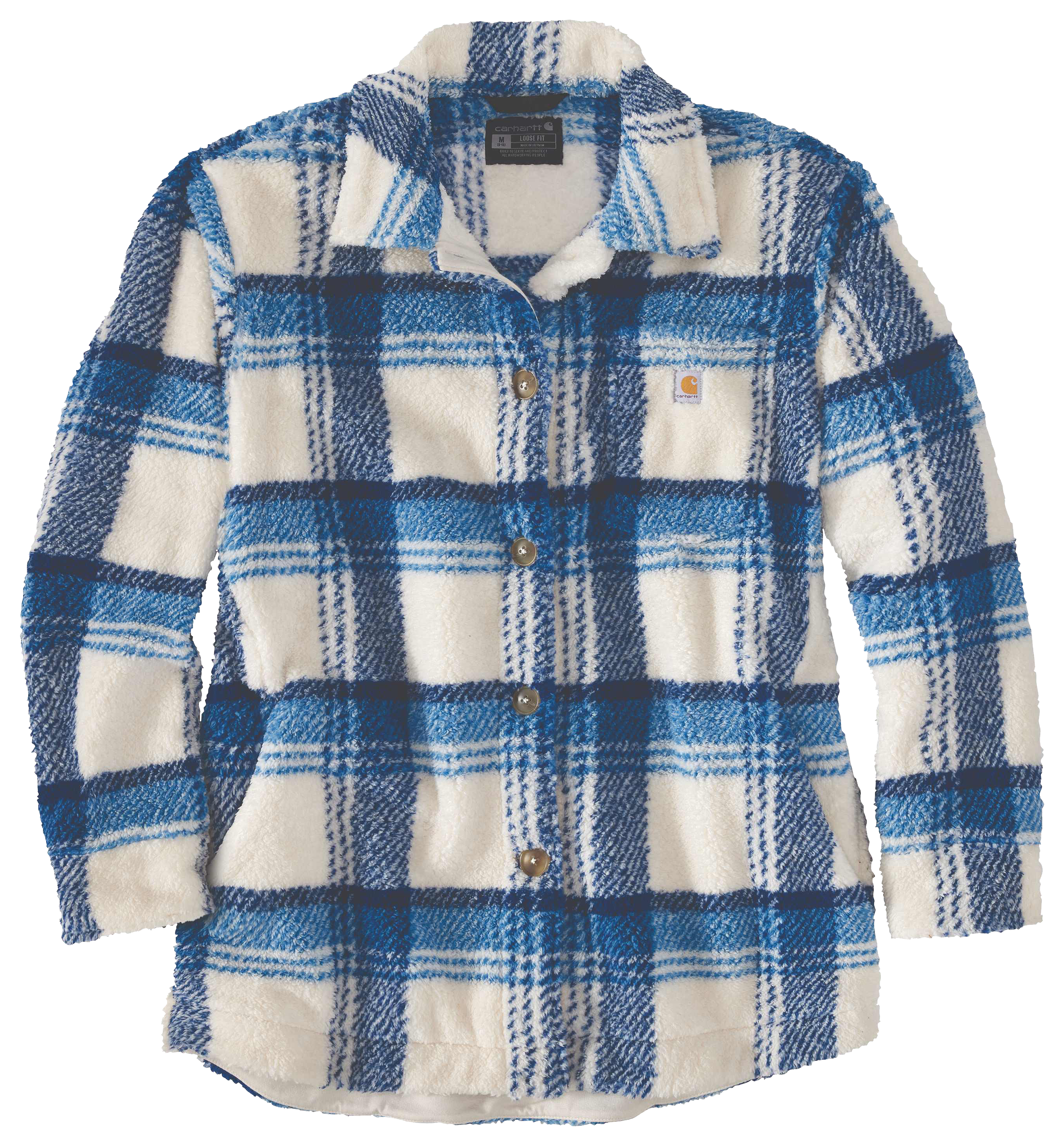 Image of Carhartt Loose-Fit Fleece Coat for Ladies - Blue Horizon - XL