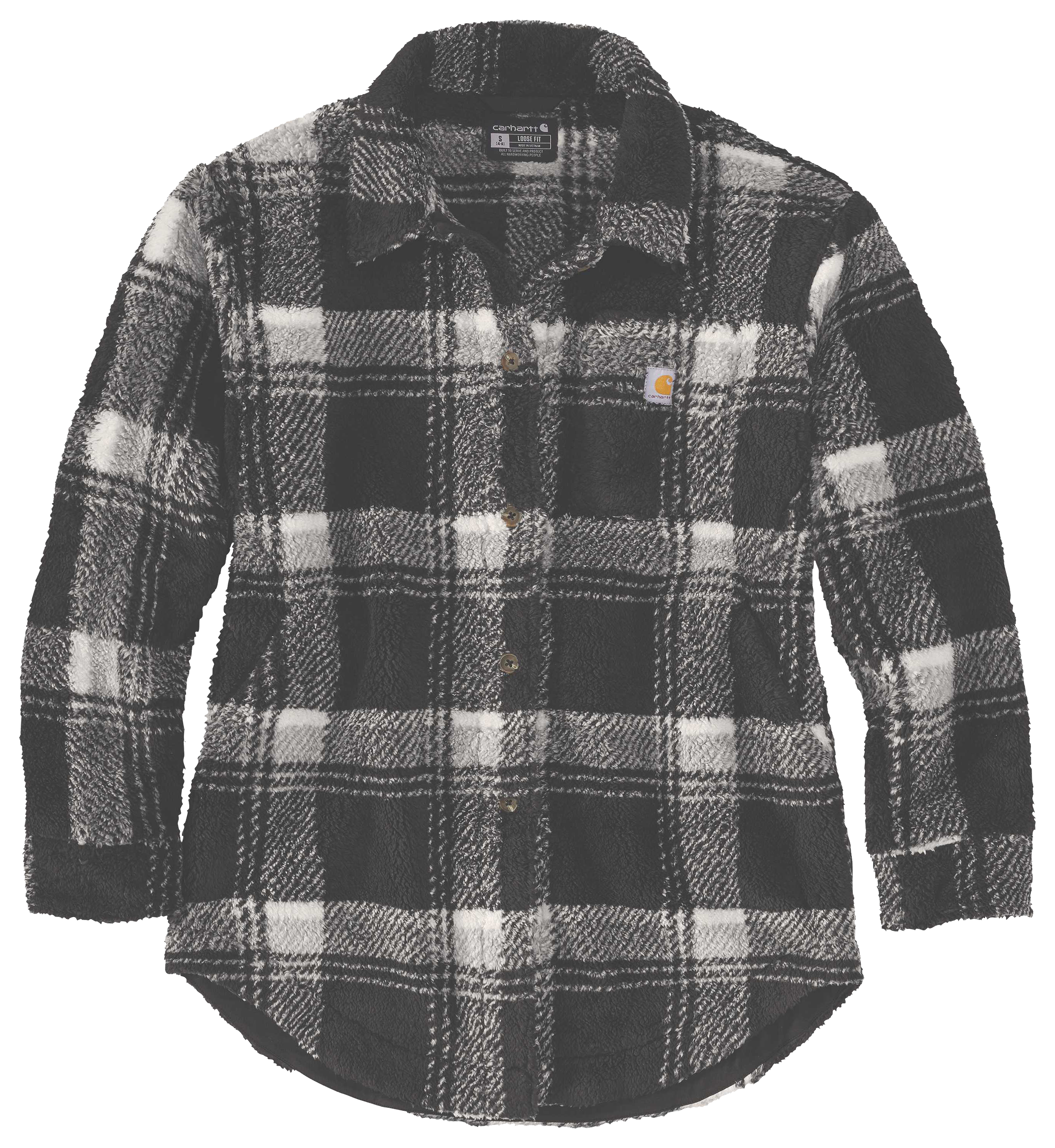 Image of Carhartt Loose-Fit Fleece Coat for Ladies - Black - XS