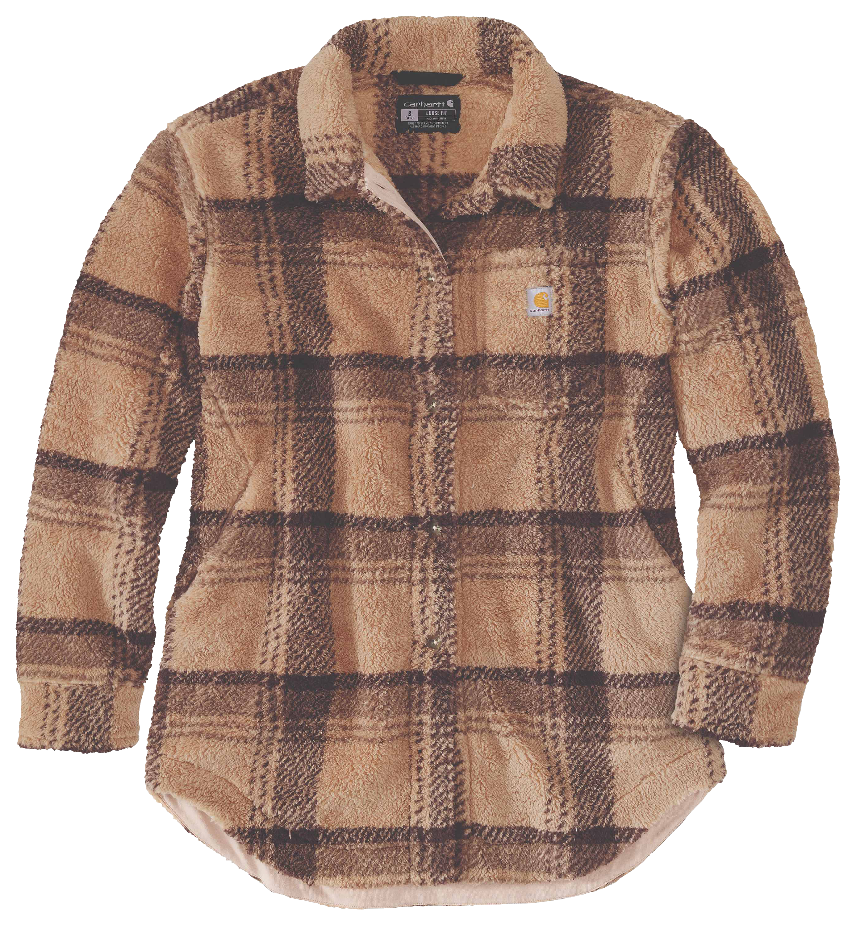 Image of Carhartt Loose-Fit Fleece Coat for Ladies - Light Taupe - L