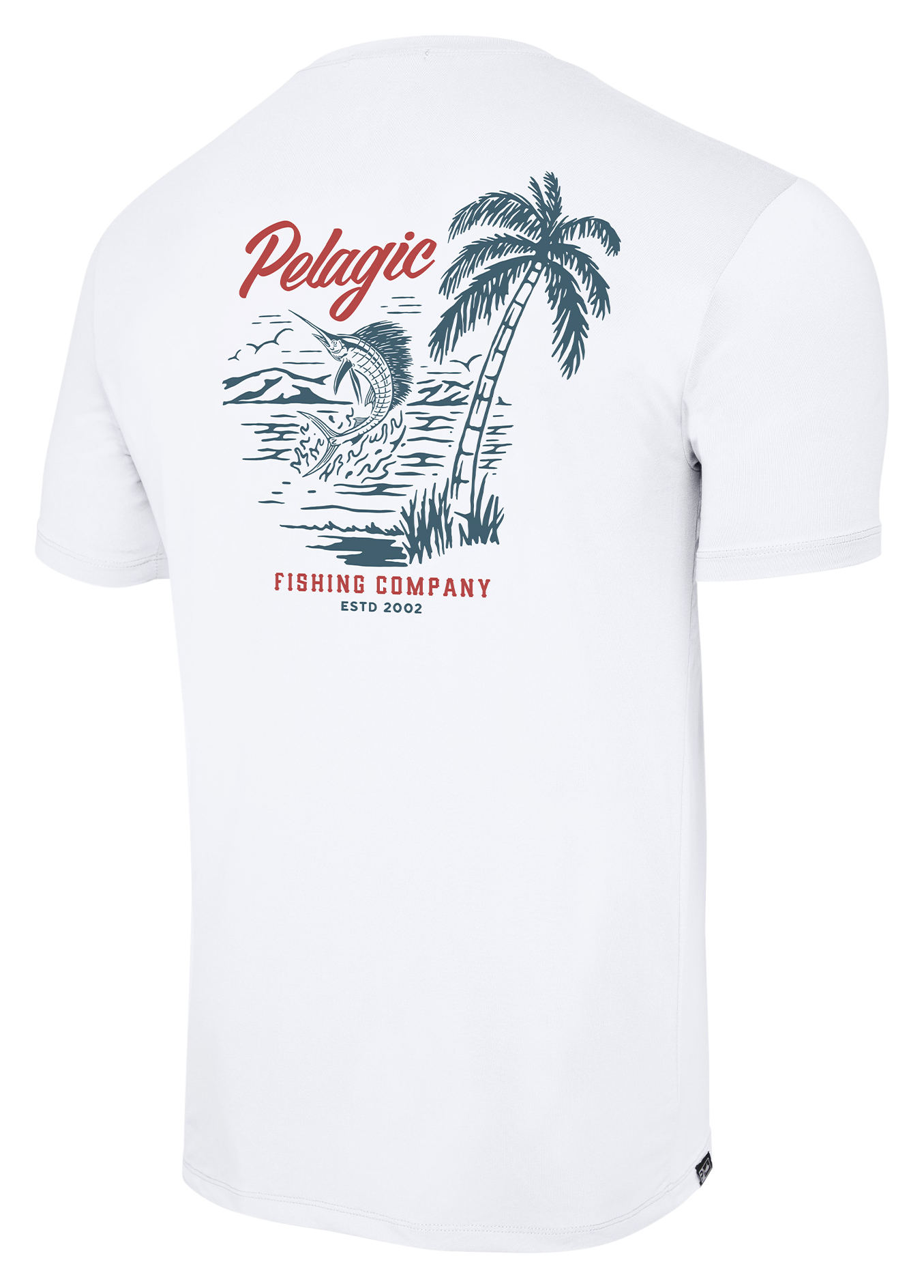 Image of Pelagic Freespool Paradise Graphic Short-Sleeve T-Shirt for Men - White - XL