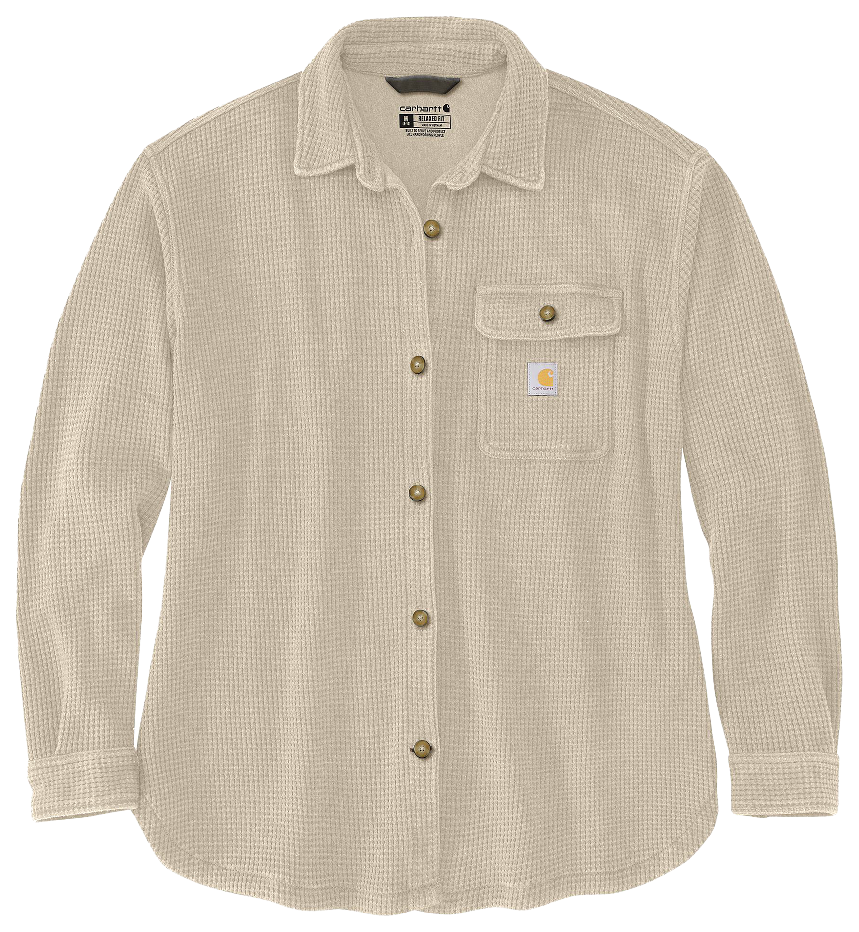 Image of Carhartt Oversized-Fit Heavyweight Waffle Knit Long-Sleeve Shirt