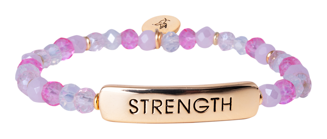 Image of Amanda Blu Blu Sky Strength Glass Bead Stretch Bracelet