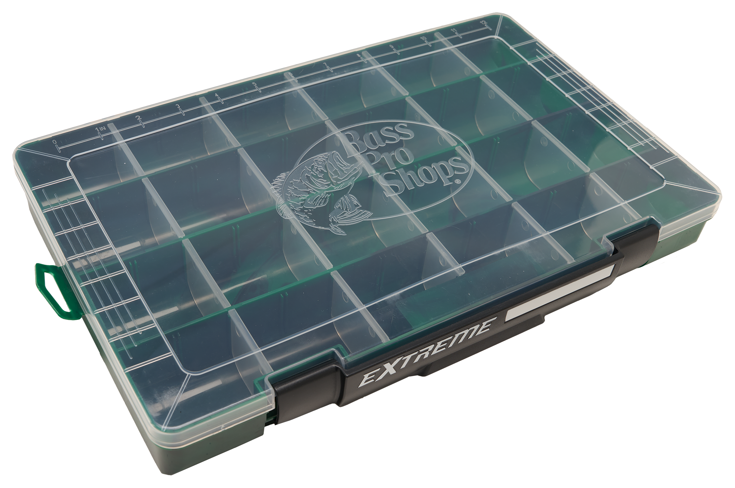 Image of "Bass Pro Shops Extreme Utility Box - Dark Green - 13-3/4"" x 8-1/2"" x 1-3/4"""